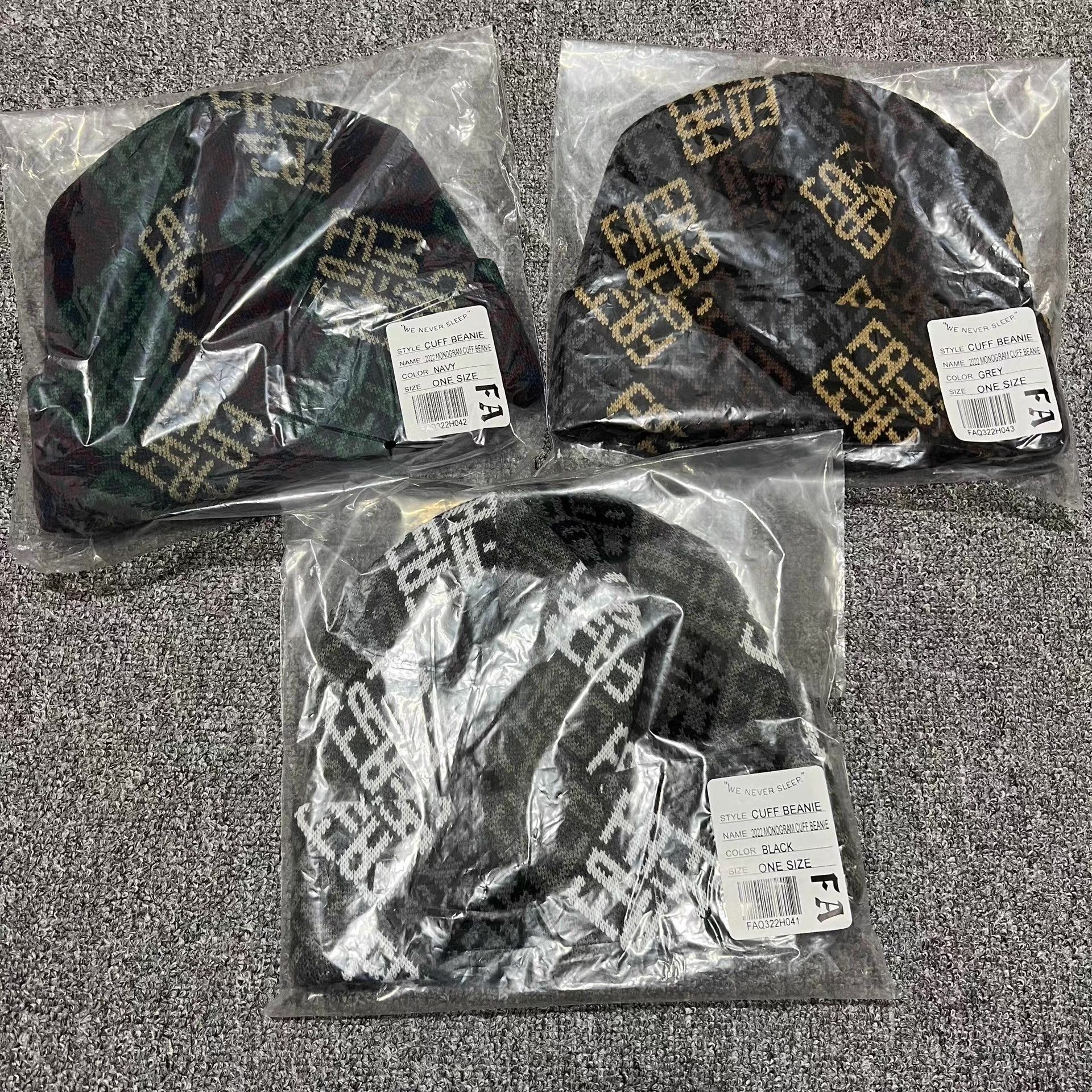 Fucking Awesome Fucking Awesome Old Money Style Knitted Beanie。 Q7 Size ONE SIZE - 2 Thumbnail