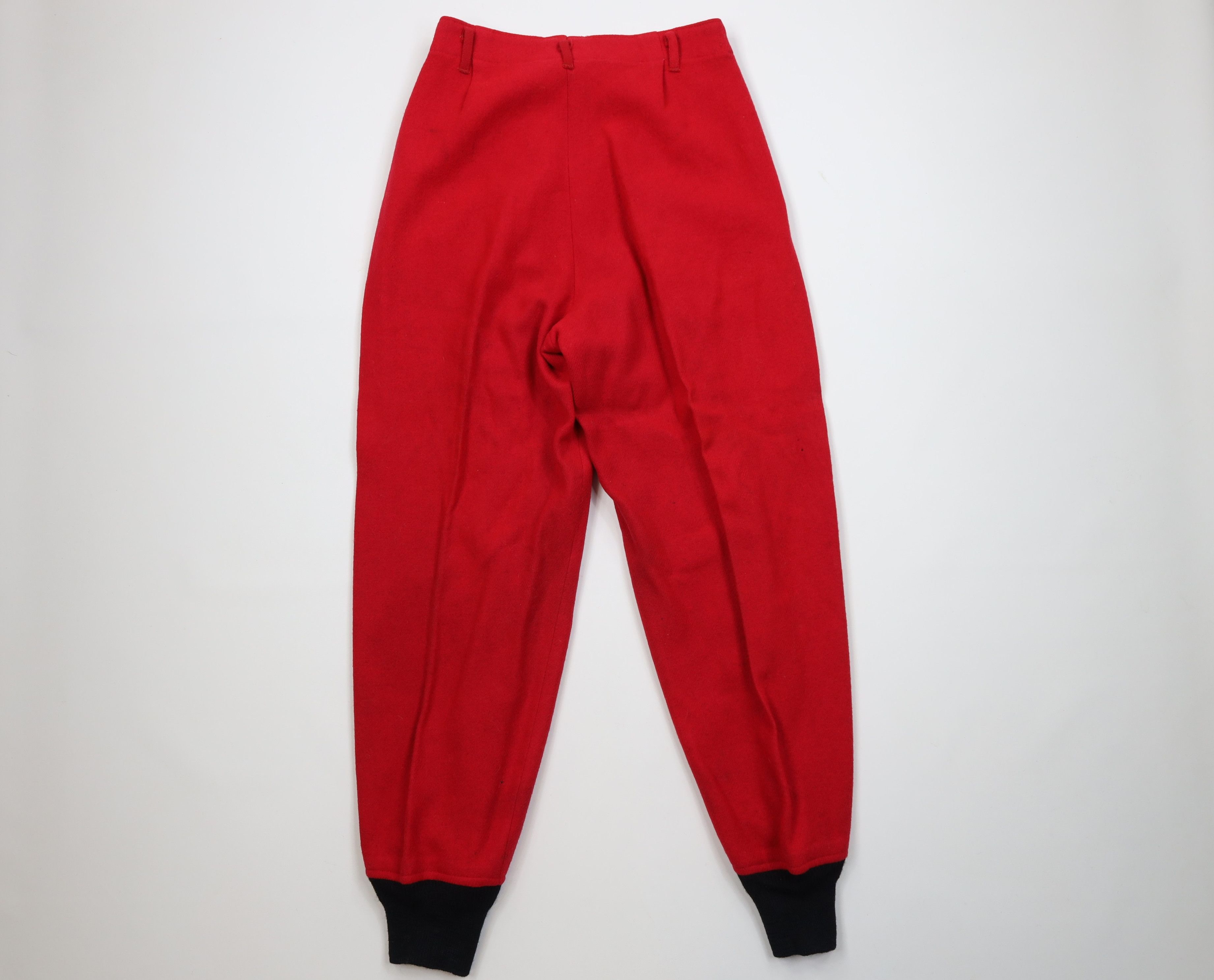 Vintage Vintage 50s Streetwear Distressed Wool Joggers Pants Red USA Size US 28 / EU 44 - 12 Thumbnail