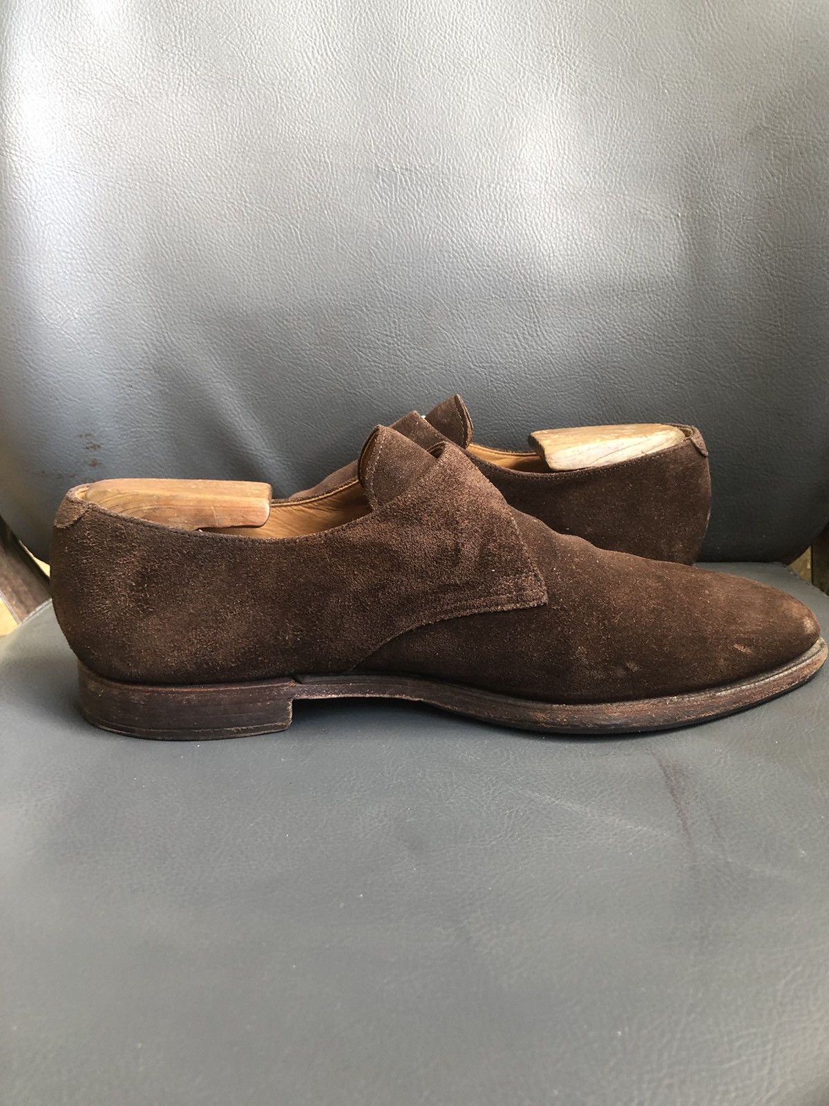 Crockett & Jones Crockett & Jones Malvern Brown Suede Men’s Shoes Sz UK 7.5 E Size US 7.5 / EU 40-41 - 7 Thumbnail