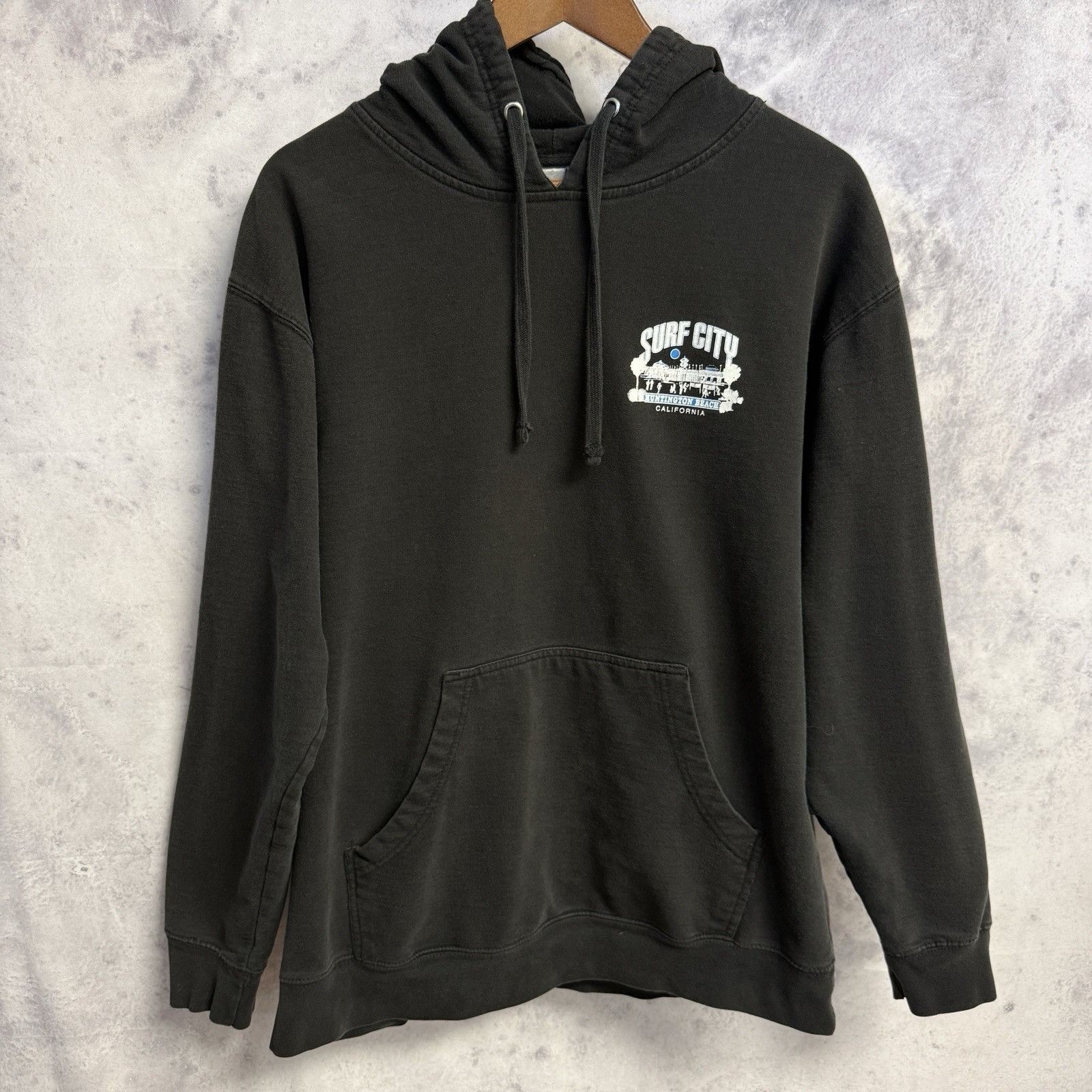 Vintage Vintage Huntington Beach Surf City Hoodie Sweatshirt Mens M Size US M / EU 48-50 / 2 - 2 Thumbnail