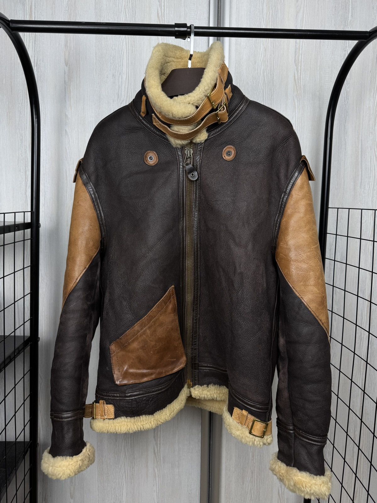 Willis & Geiger Willis & Geiger Type B-3 Leather Flight Mouton Bomber Jacket Size US M / EU 48-50 / 2 - 10 Thumbnail