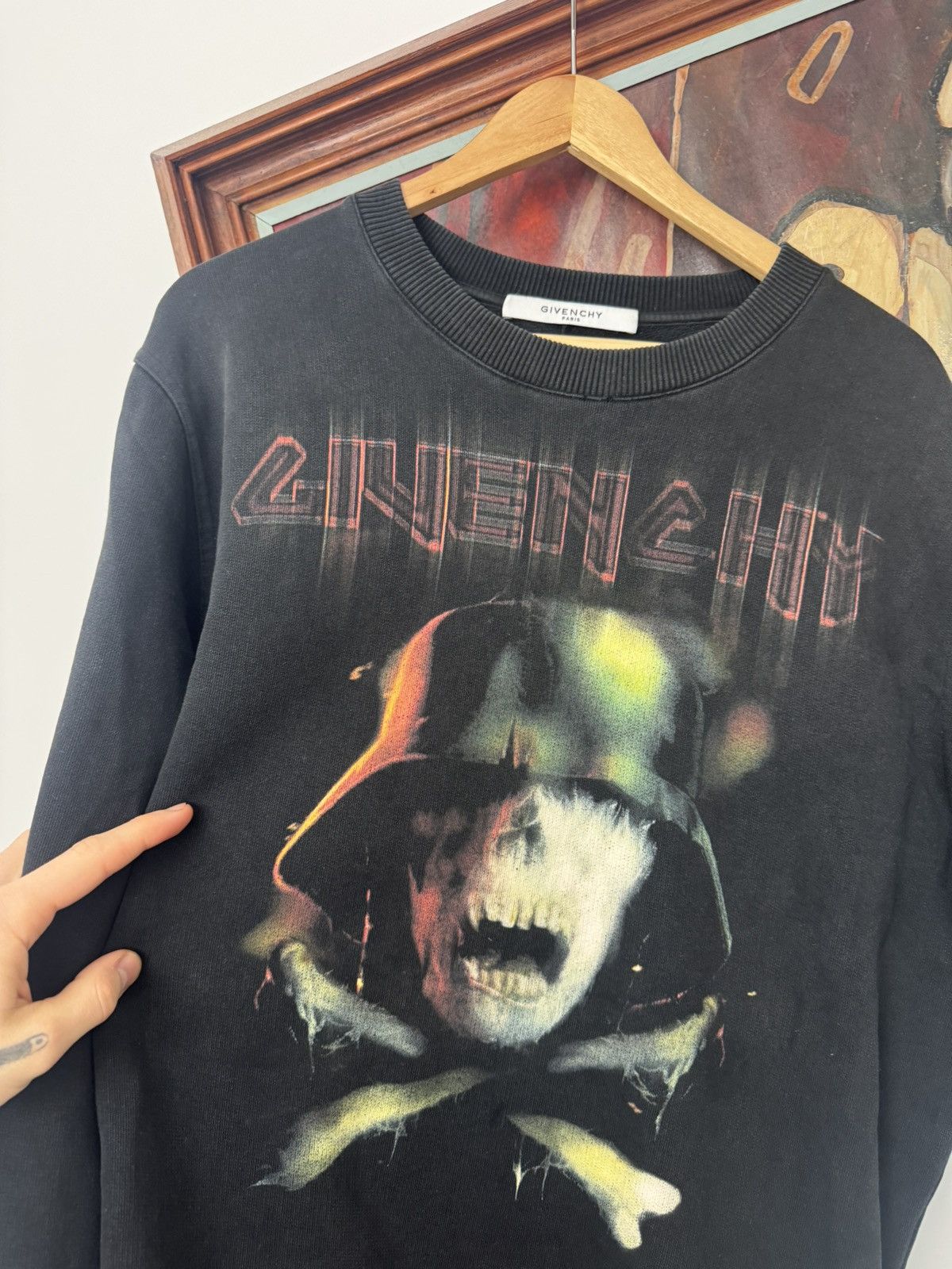 Givenchy Givenchy Skull Soldier Designer Sweatshirt Luxury Crewneck Size US M / EU 48-50 / 2 - 2 Thumbnail