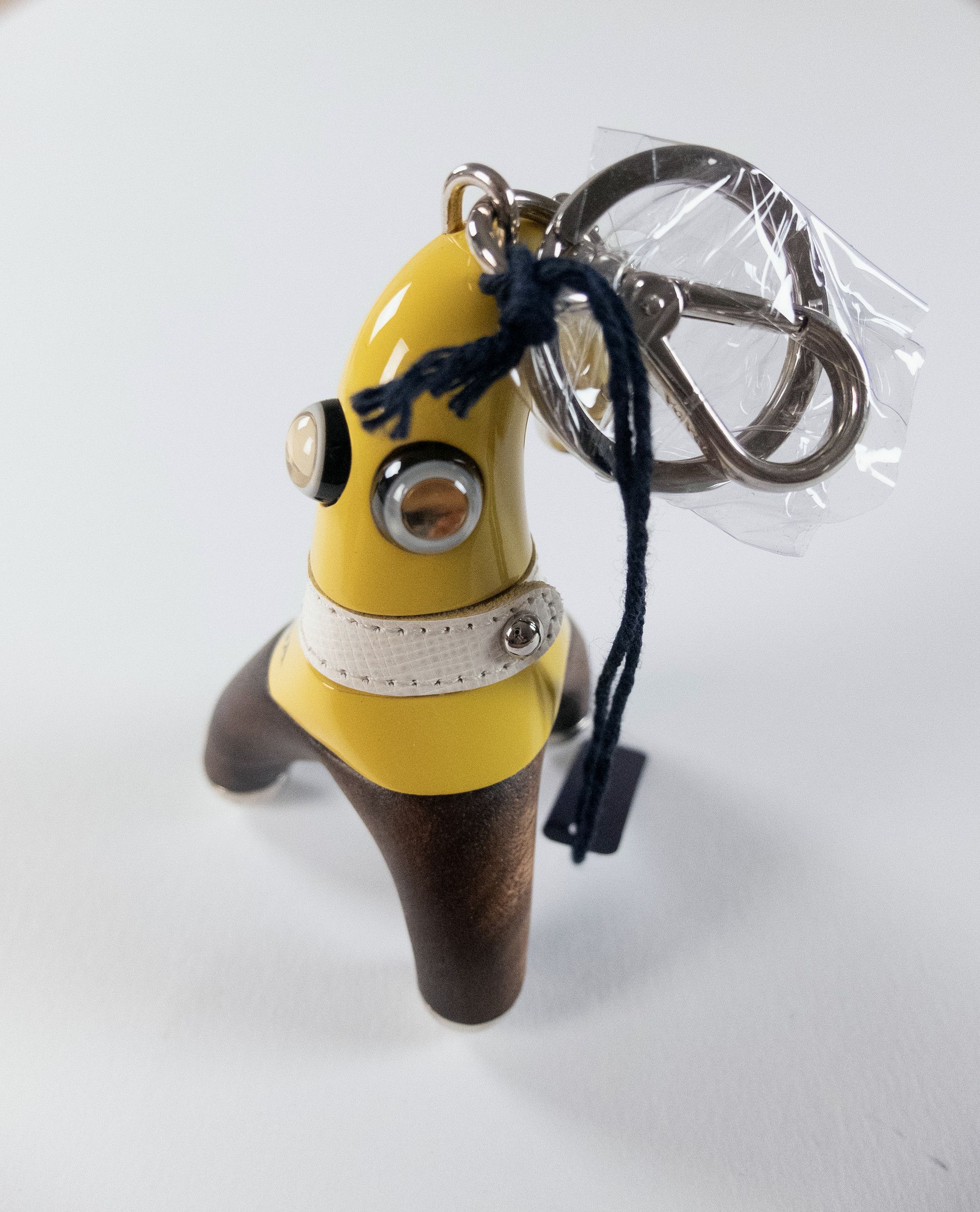 Prada PRADA Pradamalia Fiddle leather & wood robot keyring charm Size ONE SIZE - 2 Thumbnail