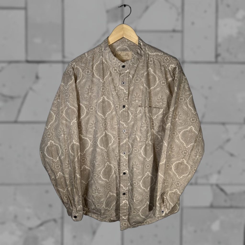 Scully VINTAGE Scully Western Shirt Beige Paisley Print Mens L Shirt Long Sleeve Buttons Up Regular Fit Mens Size US L / EU 52-54 / 3 - 1 Thumbnail