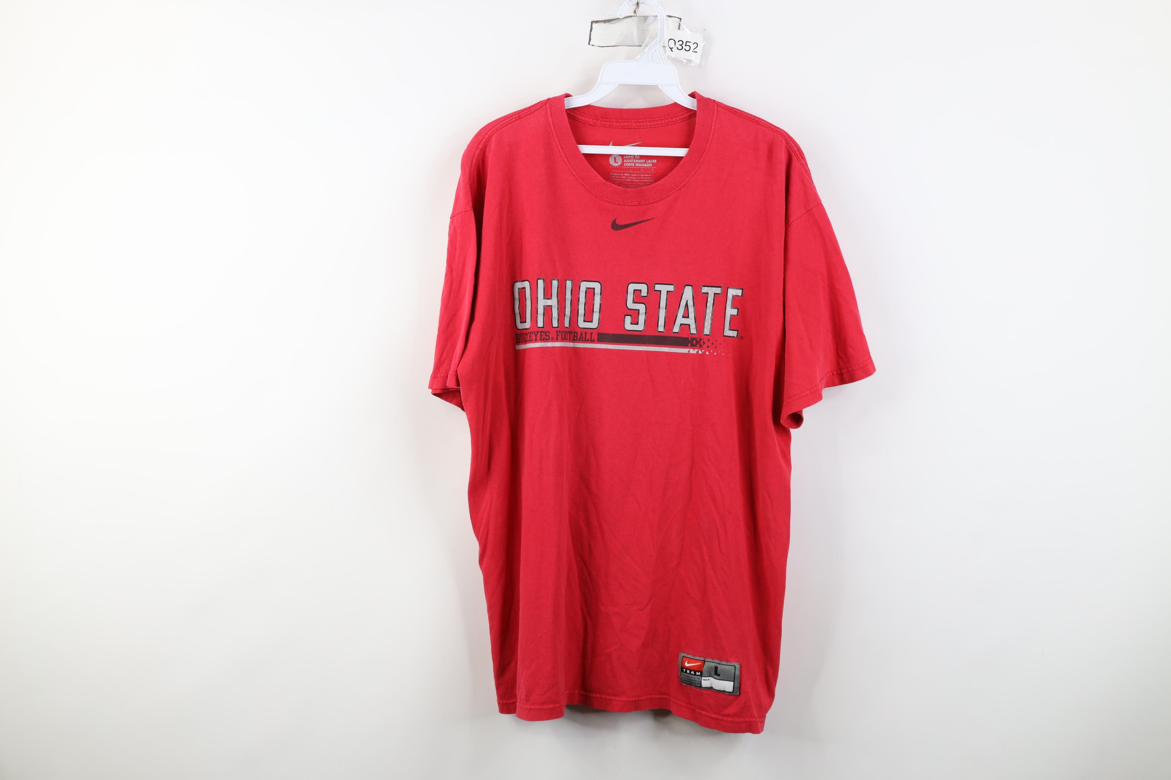 Nike Vintage Nike Swoosh Ohio State University Football T-Shirt Size US L / EU 52-54 / 3 - 1 Thumbnail