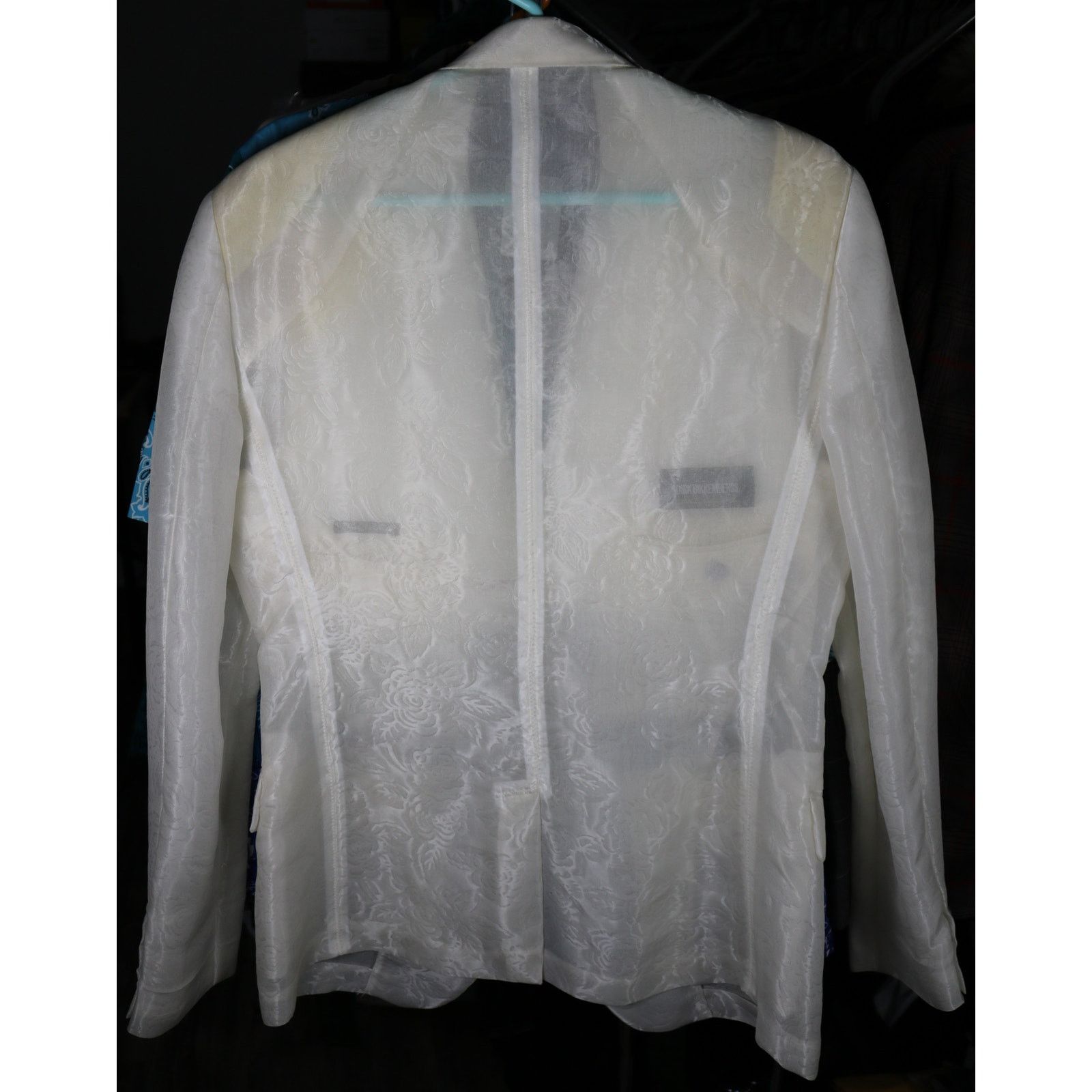 Dirk Bikkembergs Dirk Bikkembergs Silk Blend Floral Jacquard Chiffon Suit Size 38R - 7 Thumbnail
