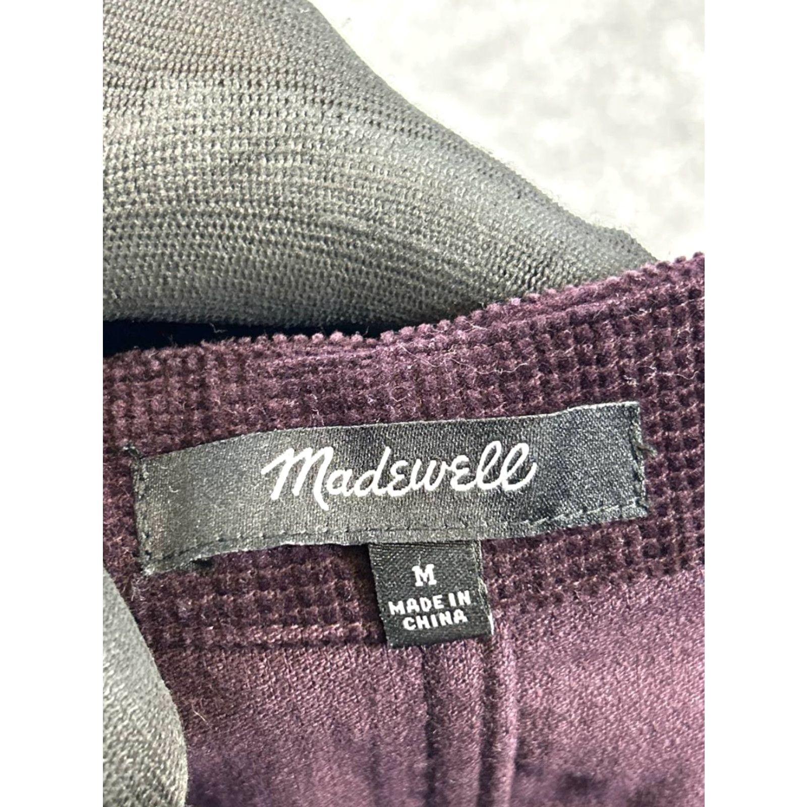 Madewell Madewell Sweater Pullover Women's Medium Purple Cotton Knit V-Neck Long Sleeve Casual Size M / US 6-8 / IT 42-44 - 3 Thumbnail