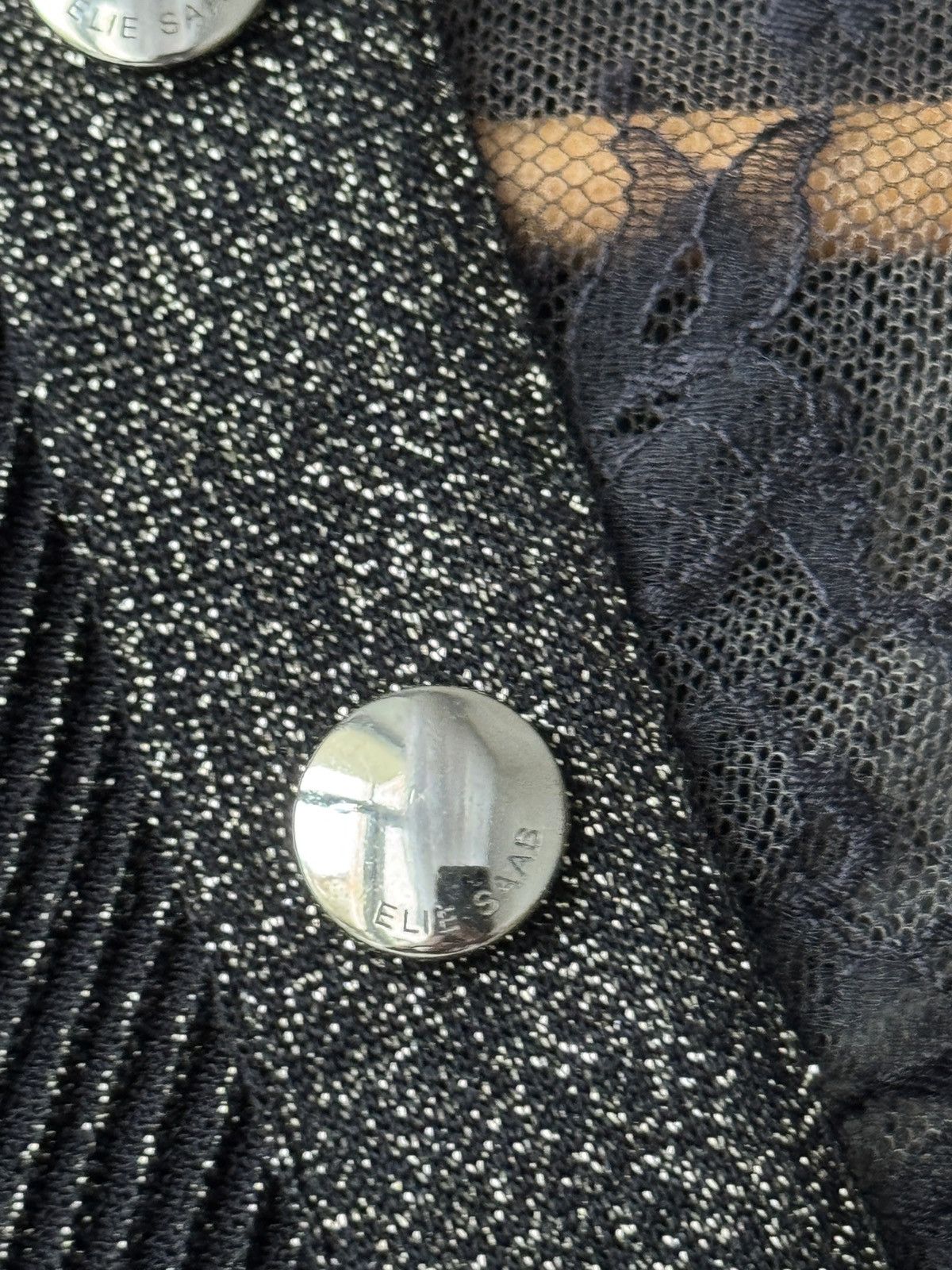 Elie Saab Elie Saab Mesh V-Neck Glittering Bodysuit Size M / US 6-8 / IT 42-44 - 5 Thumbnail