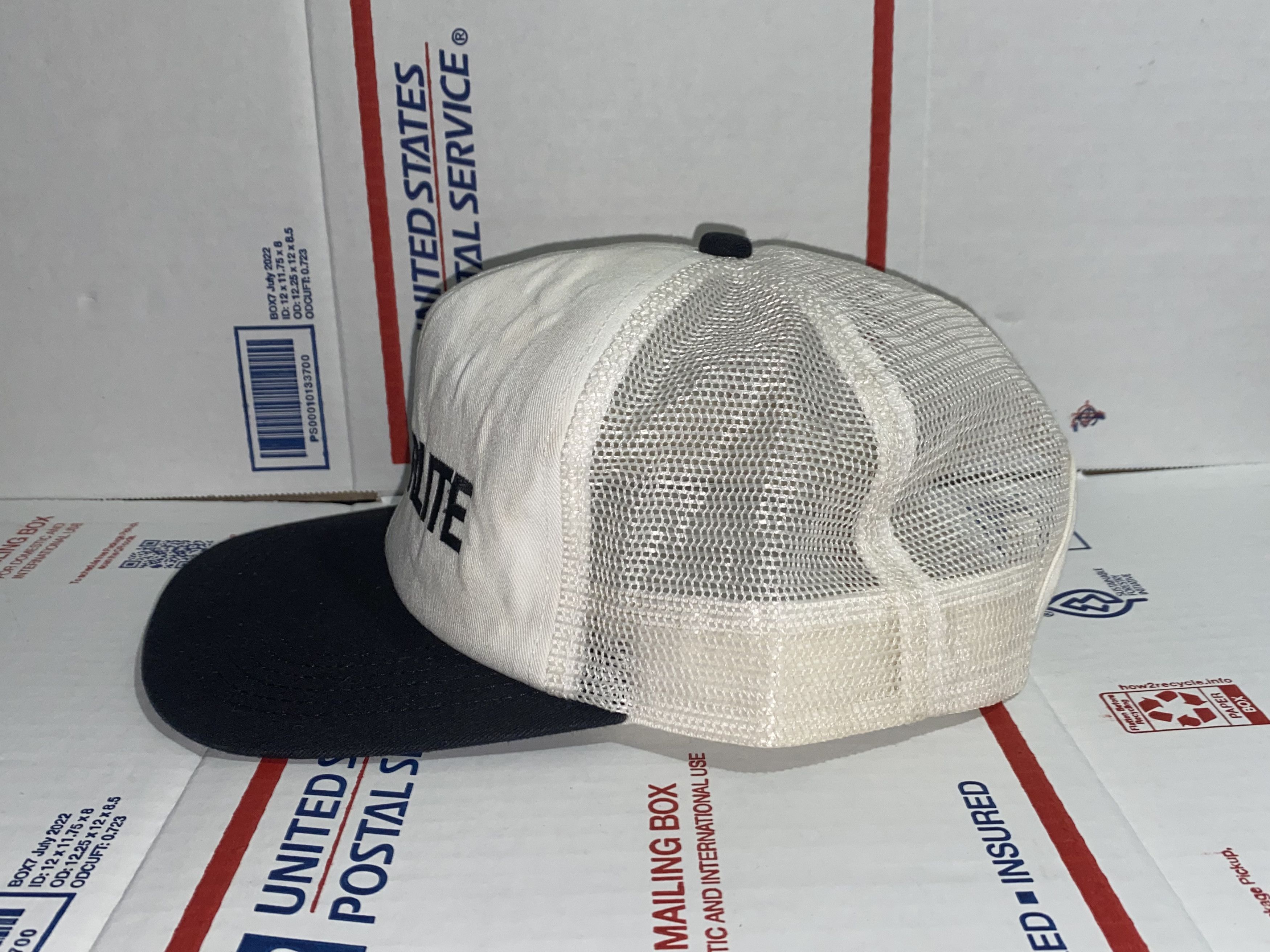Vintage Snapback Trucker hat FEATHERLITE Co Cap Trailers horse rodeo Size ONE SIZE - 4 Thumbnail