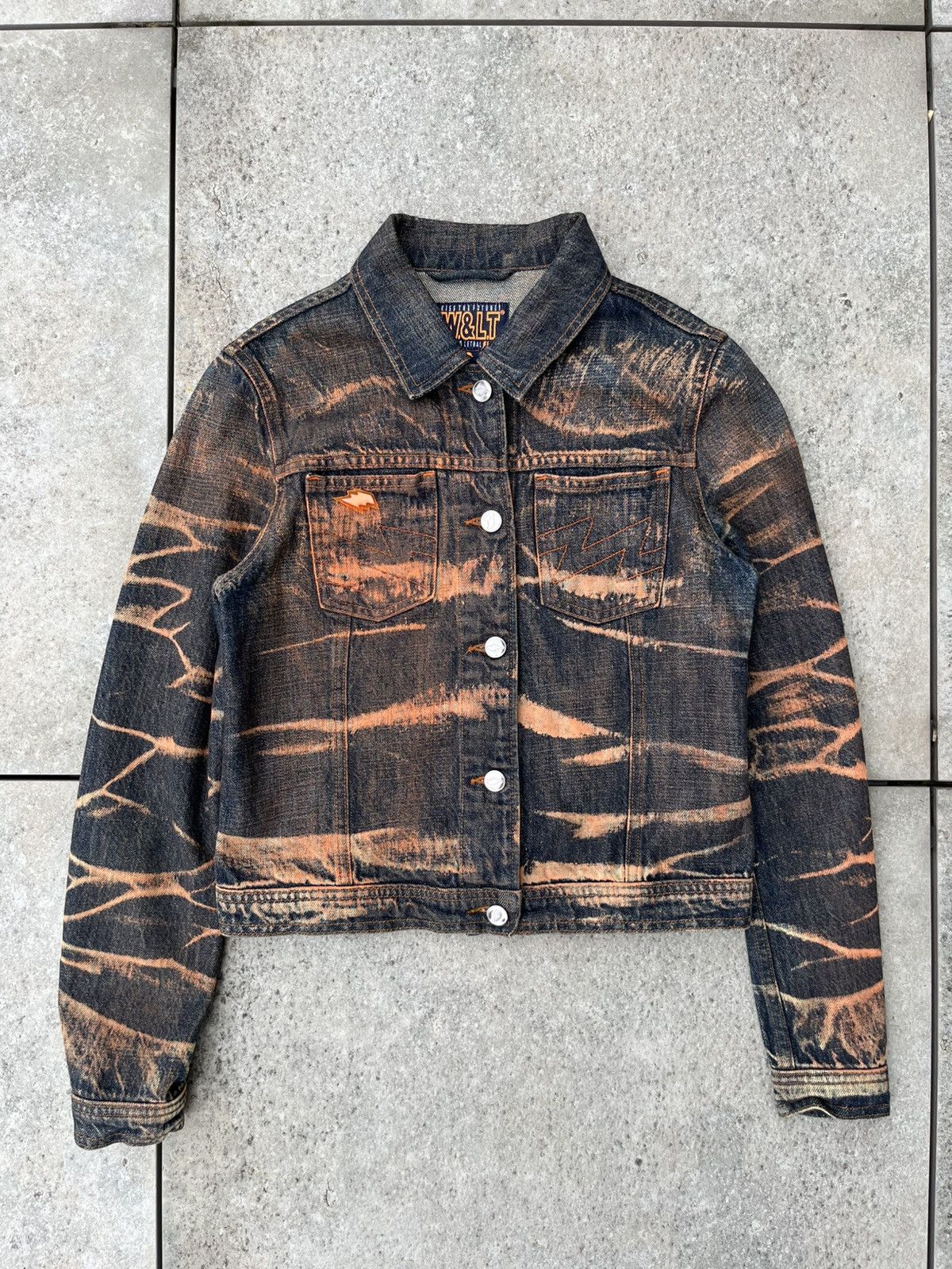 Walter Van Beirendonck Walter Van Beirendonck W.&L.T. 90s bleached trucker jacket Size S / US 4 / IT 40 - 1 Thumbnail