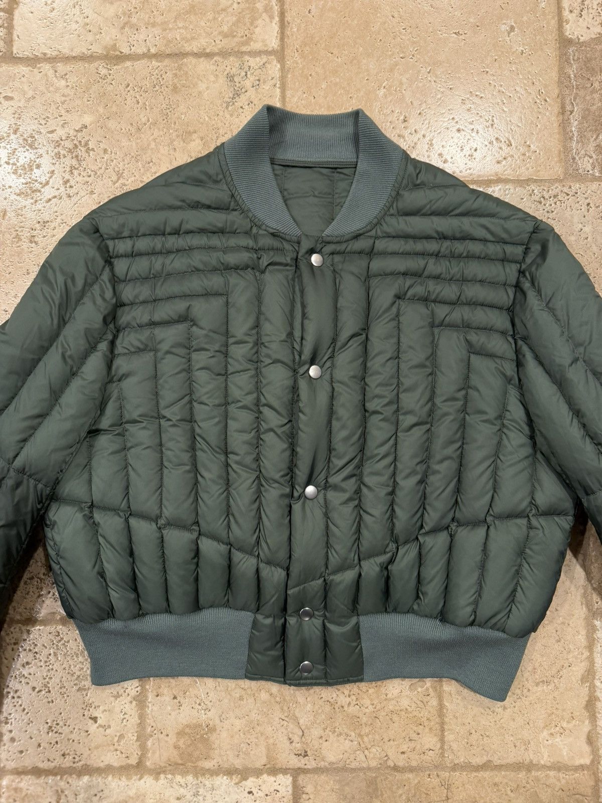 Rick Owens Rick Owens FW21 Gethsemane Geth Padded Green Bomber Jacket Size US L / EU 52-54 / 3 - 5 Thumbnail