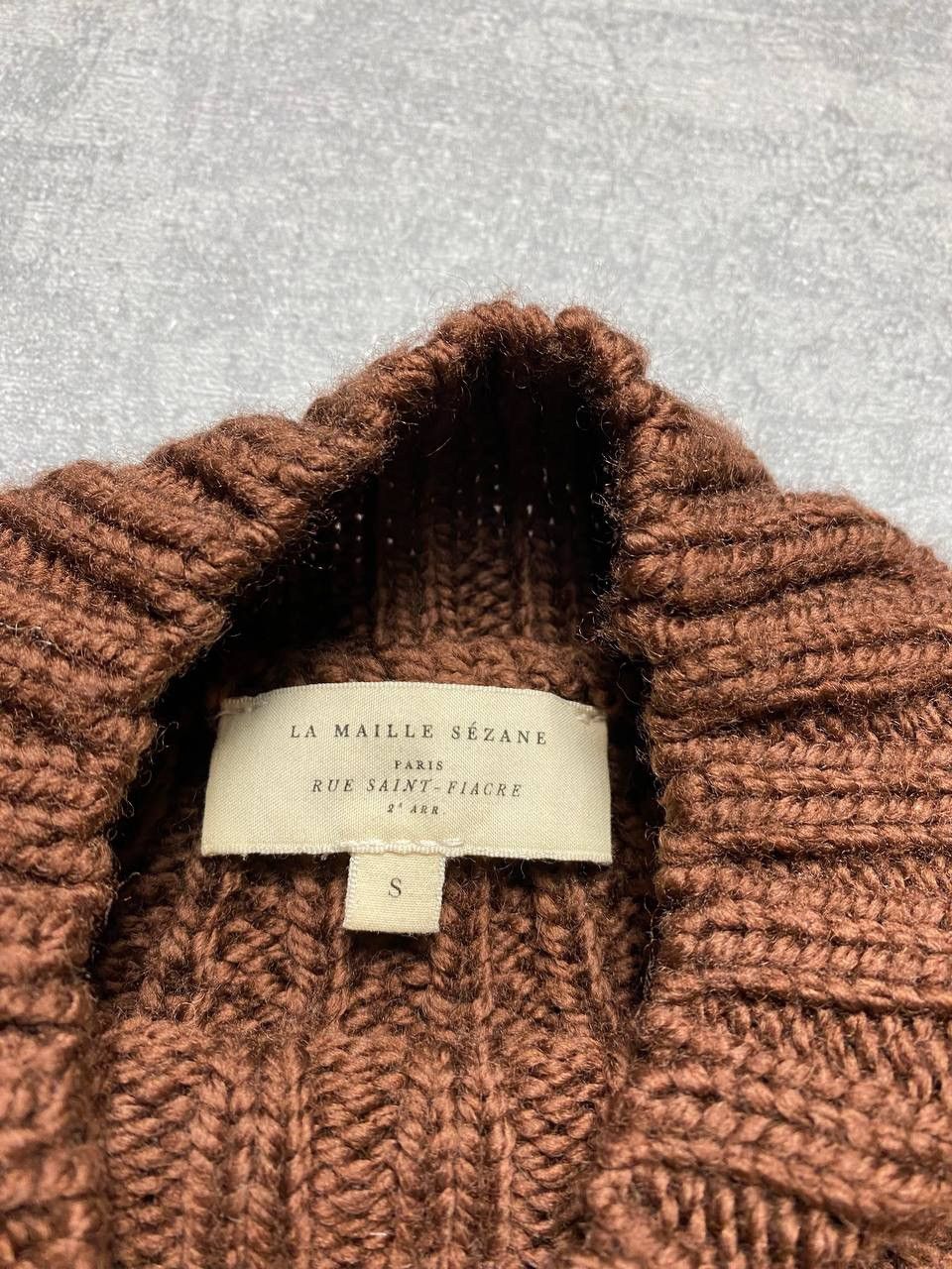 Sezane Ia Maille Sezane Wool coarse knitted brown Sweater Size S / US 4 / IT 40 - 5 Thumbnail