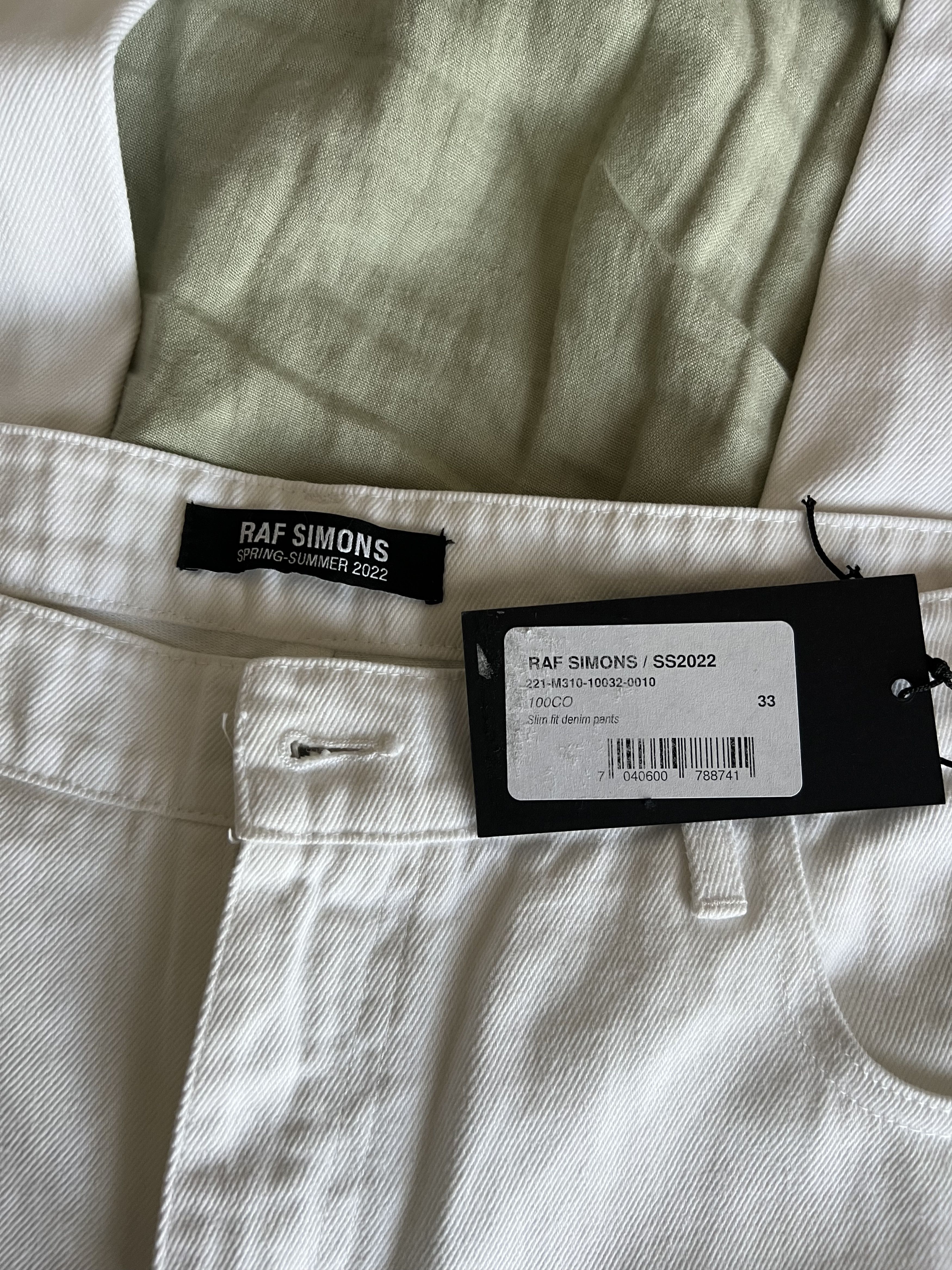 Raf Simons Raf Simons Slim Fit Denim in White Size US 33 - 6 Thumbnail