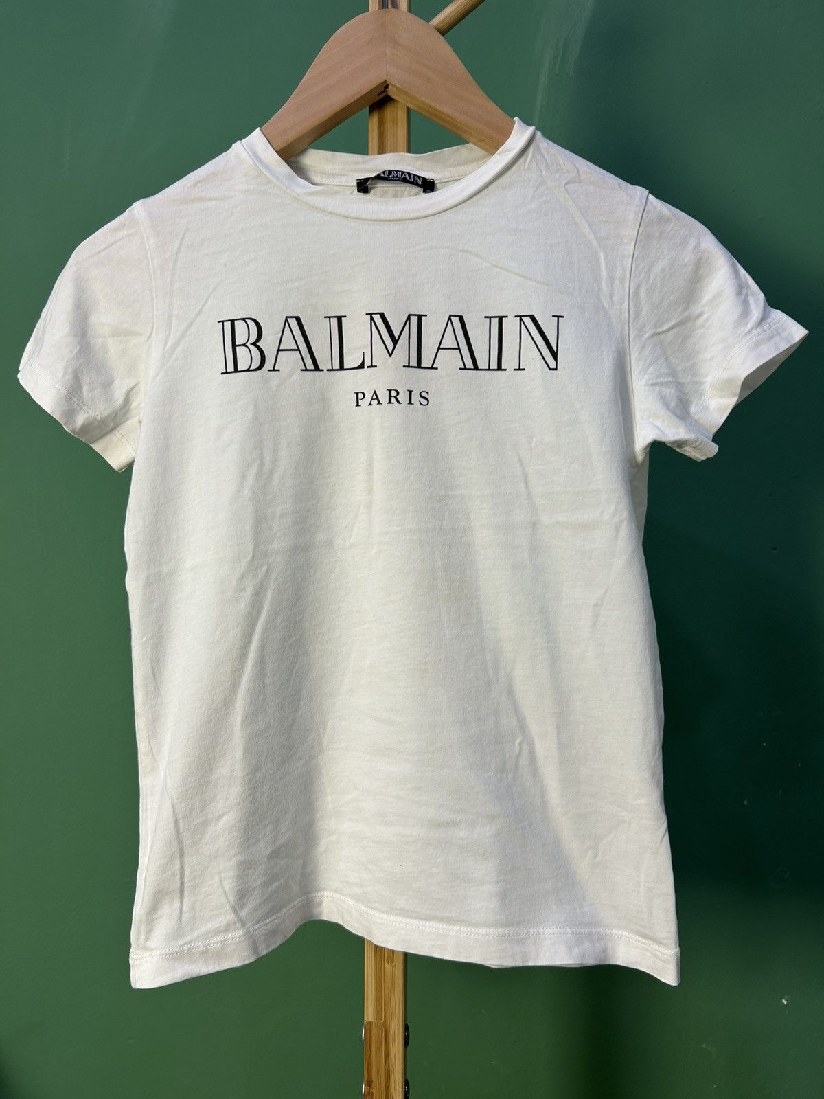 Balmain Balmain Paris Logo Baby Tee Kids Size XXS / US 00 / IT 34 - 1 Thumbnail