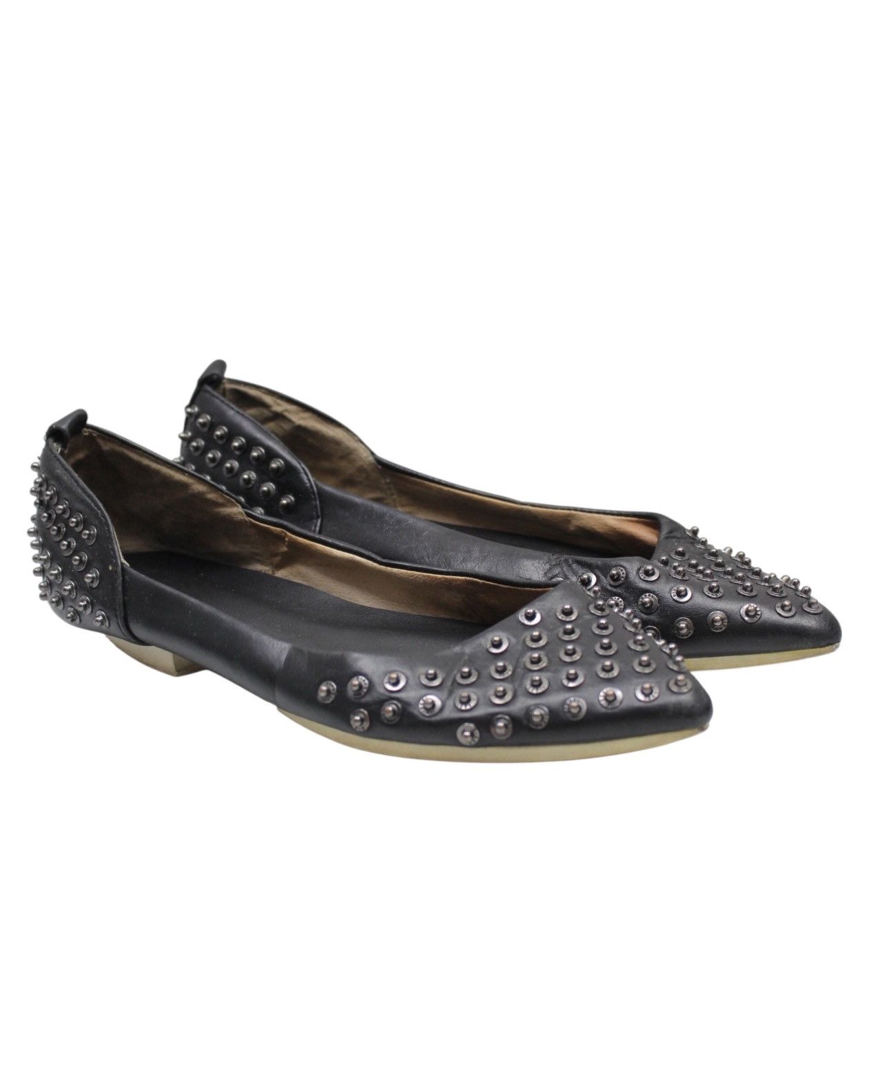 Diesel 2000S DIESEL STUDDED LEATHER POINTED FLATS Size US 6 / IT 36 - 2 Thumbnail