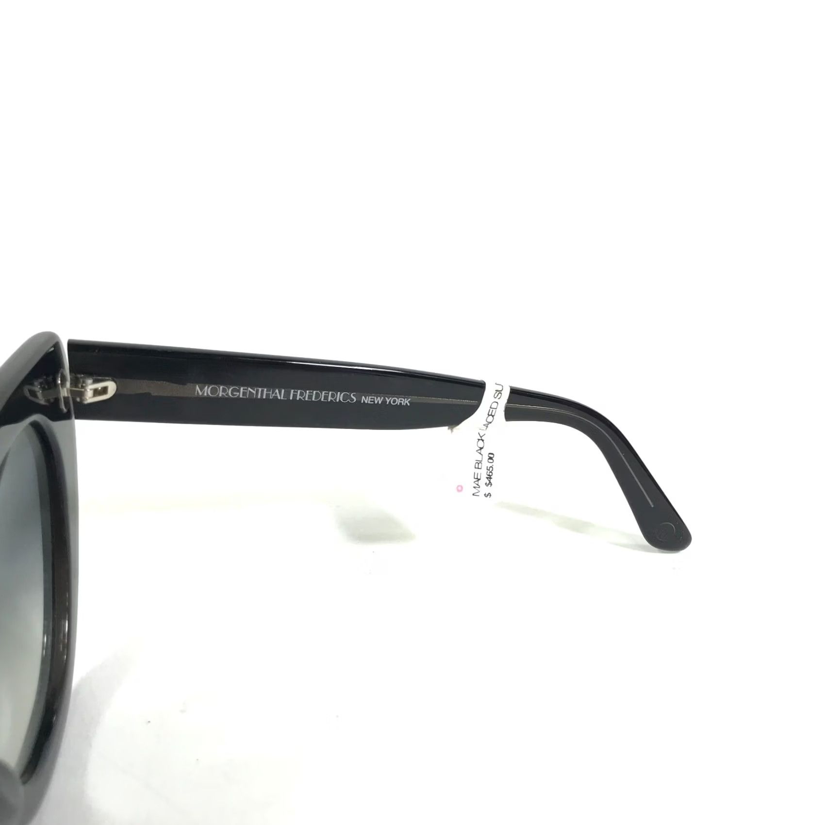 Morgenthal Frederics Sunglasses MAE COL 274 Black Lace Oversized Cat Eye Frames Morgenthal Frederics Sunglasses FAY COL 274 Black Blue Cat  main image 4