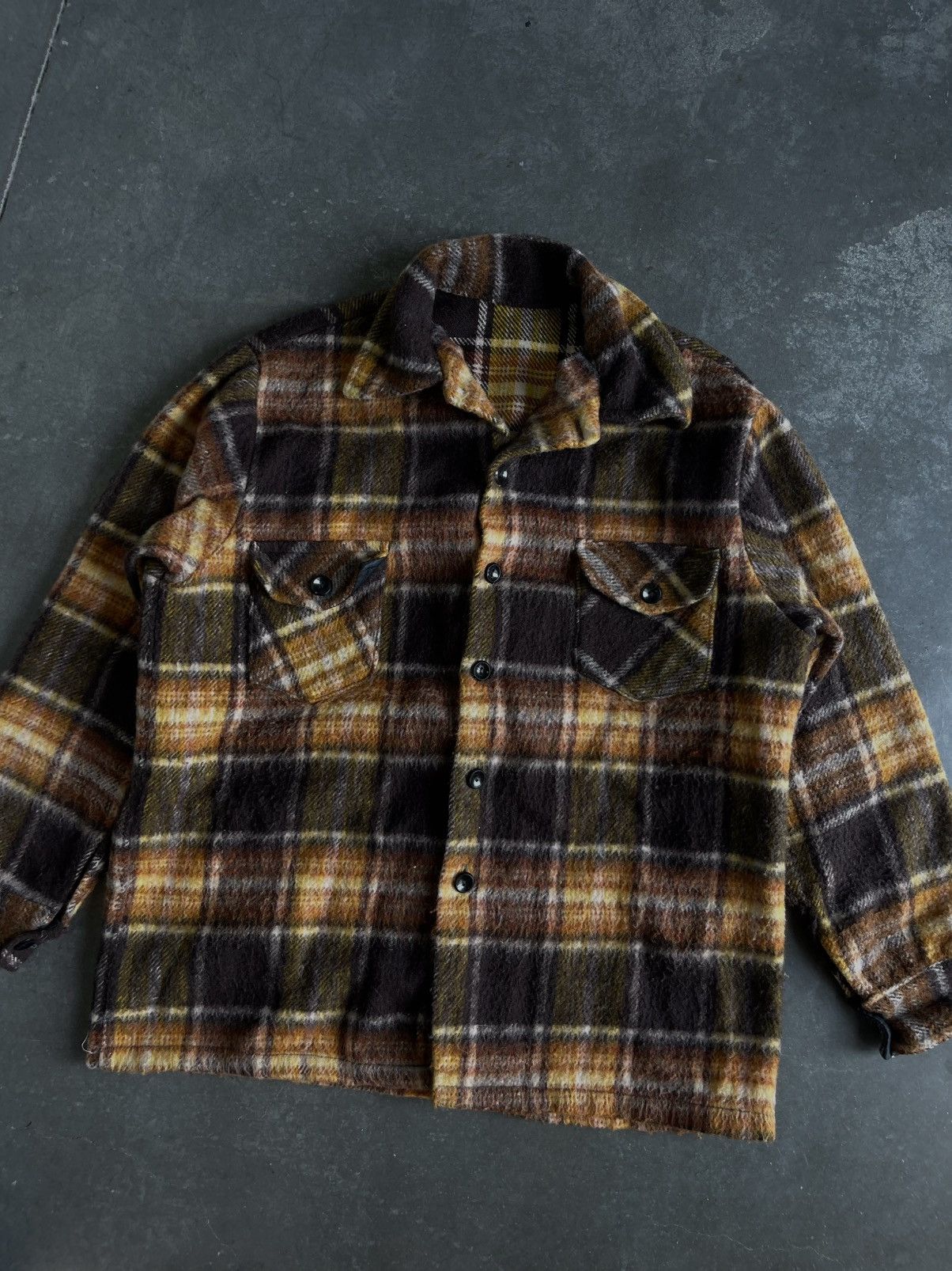 Flannel × Vintage 80s-90s Wool flannel Size US L / EU 52-54 / 3 - 1 Thumbnail