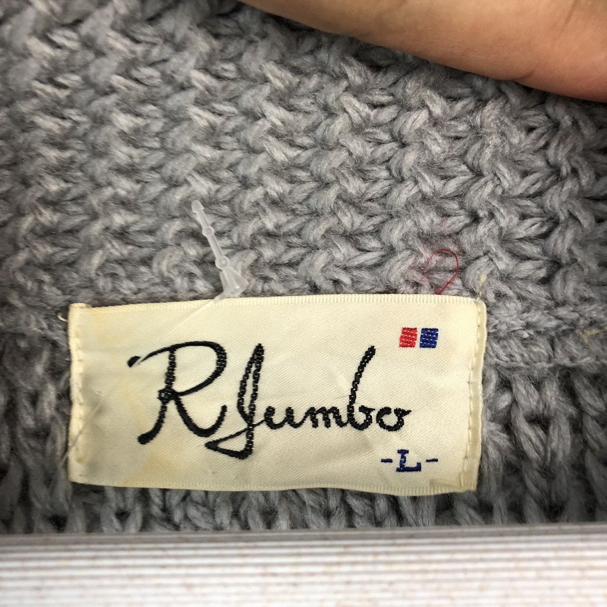 Homespun Knitwear RJumbo Purple Cardigan cable Knitwear #A1083 Size US L / EU 52-54 / 3 - 9 Thumbnail
