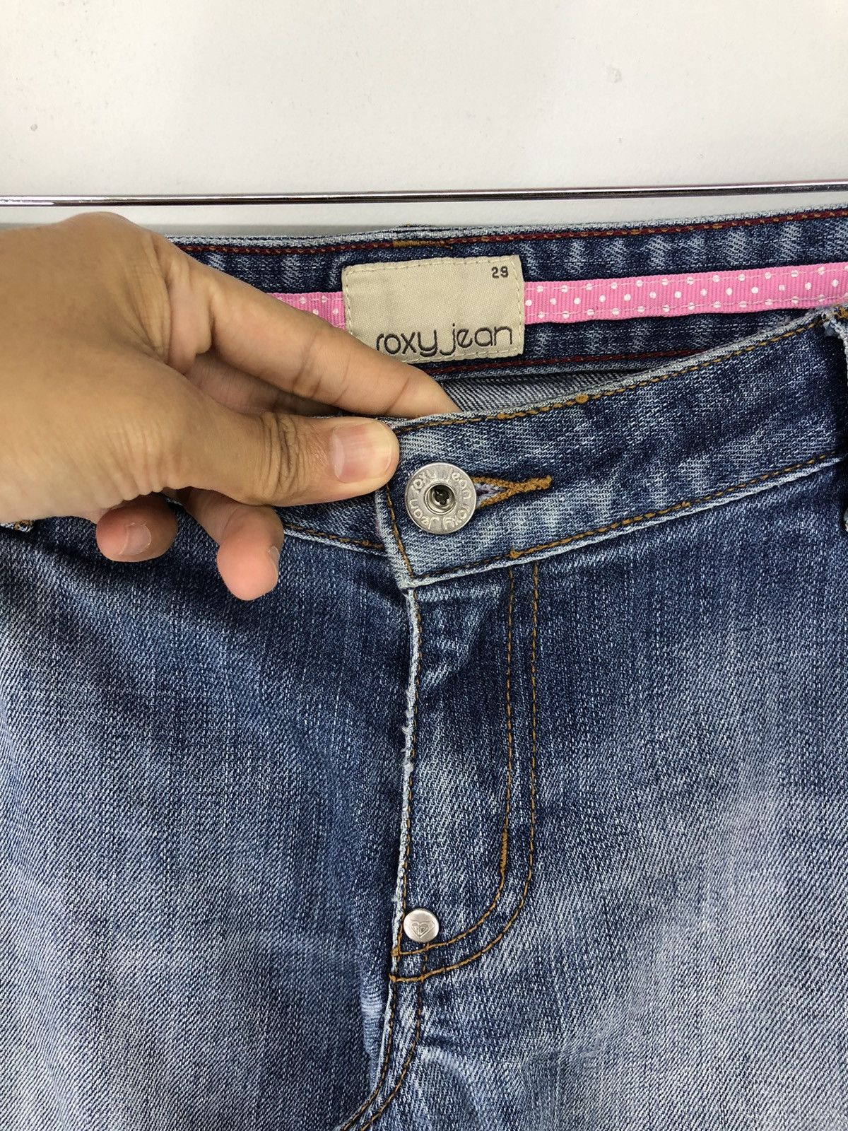 Japanese Brand × Quiksilver Roxy Jean Distressed Faded Blue Jeans Size 31" - 5 Thumbnail