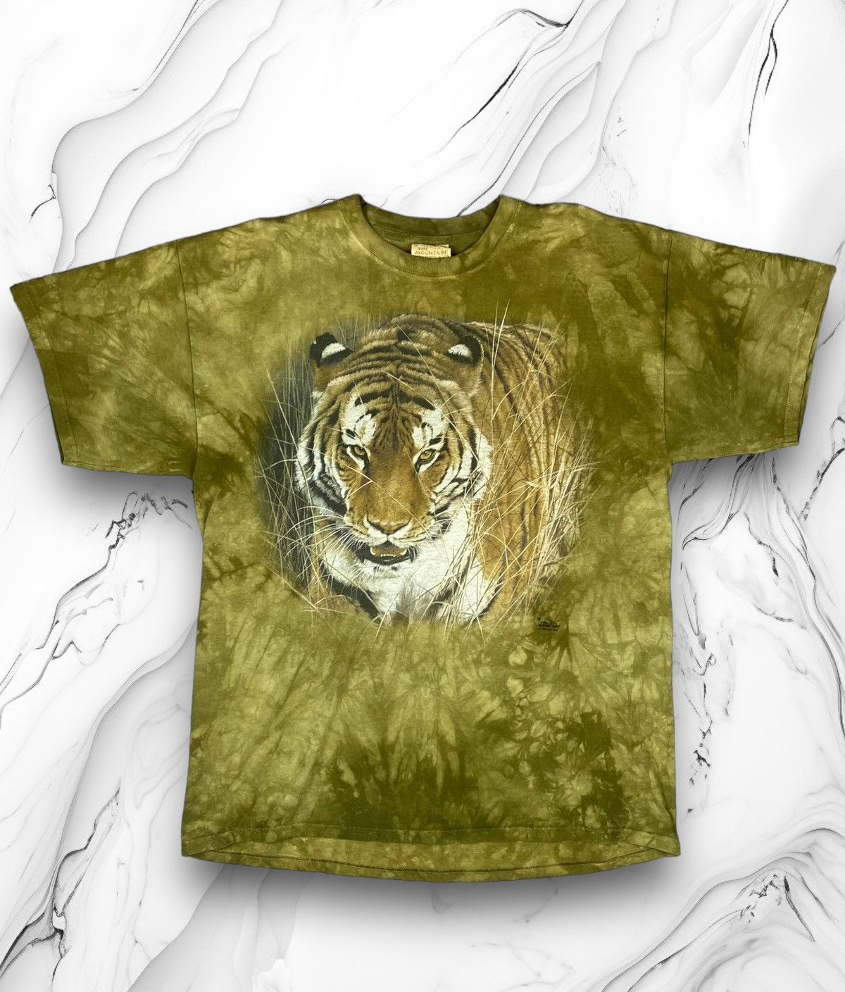 Designer × The Mountain Vintage 90s The Mountain Tiger Print Tee Size US XL / EU 56 / 4 - 1 Thumbnail