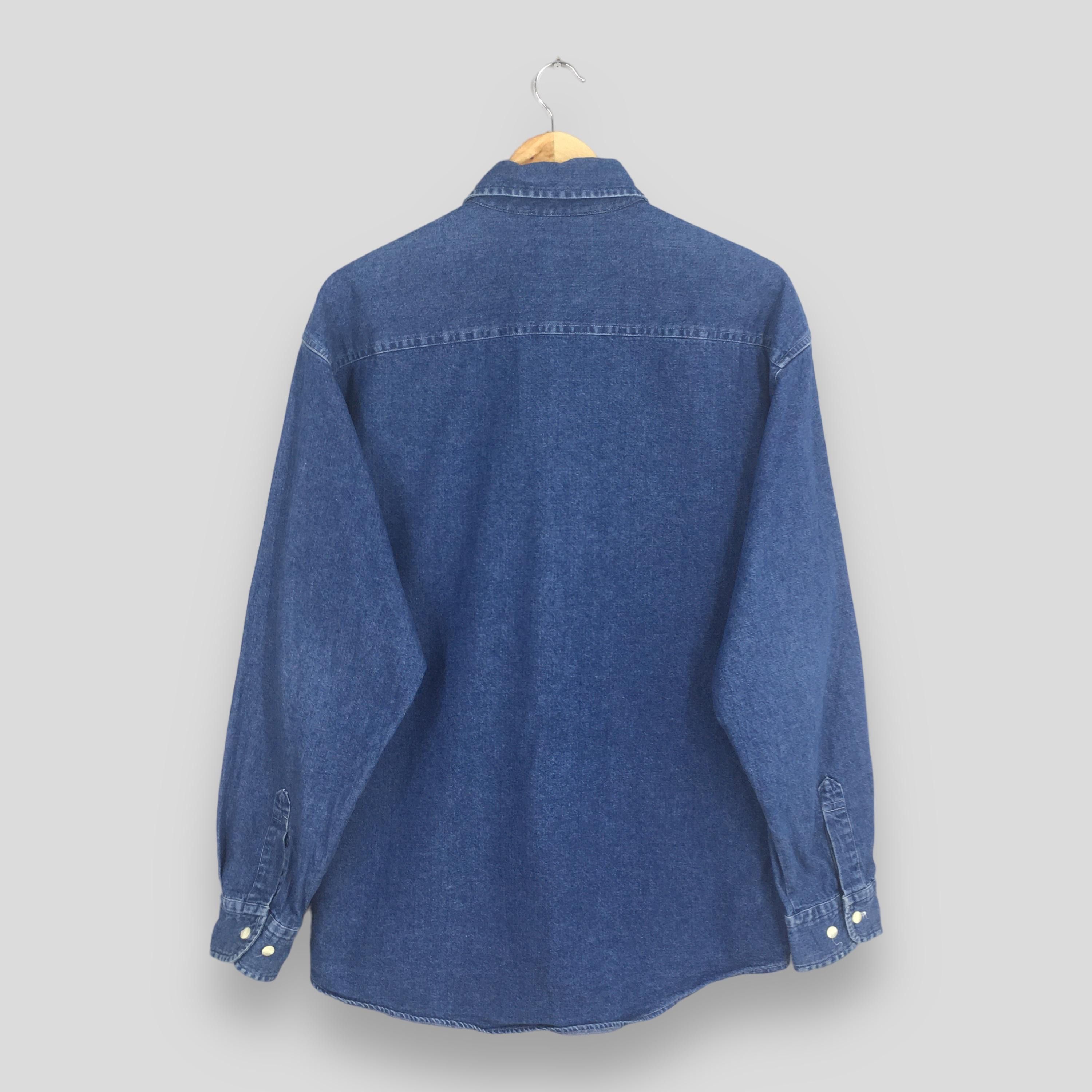 Kenzo × Vintage Vintage Kenzo Jeans Blue Chambray Button Up Shirt Medium Size US M / EU 48-50 / 2 - 7 Thumbnail