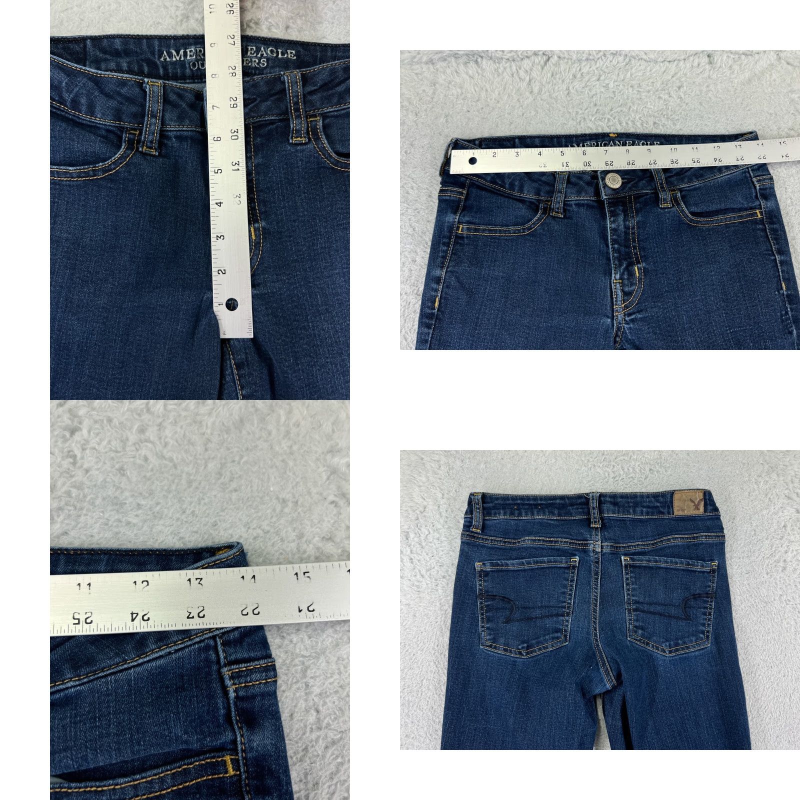 American Eagle Outfitters American Eagle Pants Womens 6 Blue Skinny Tapered Jegging Stretch Cotton Size 36" / US 14 / IT 50 - 9 Thumbnail