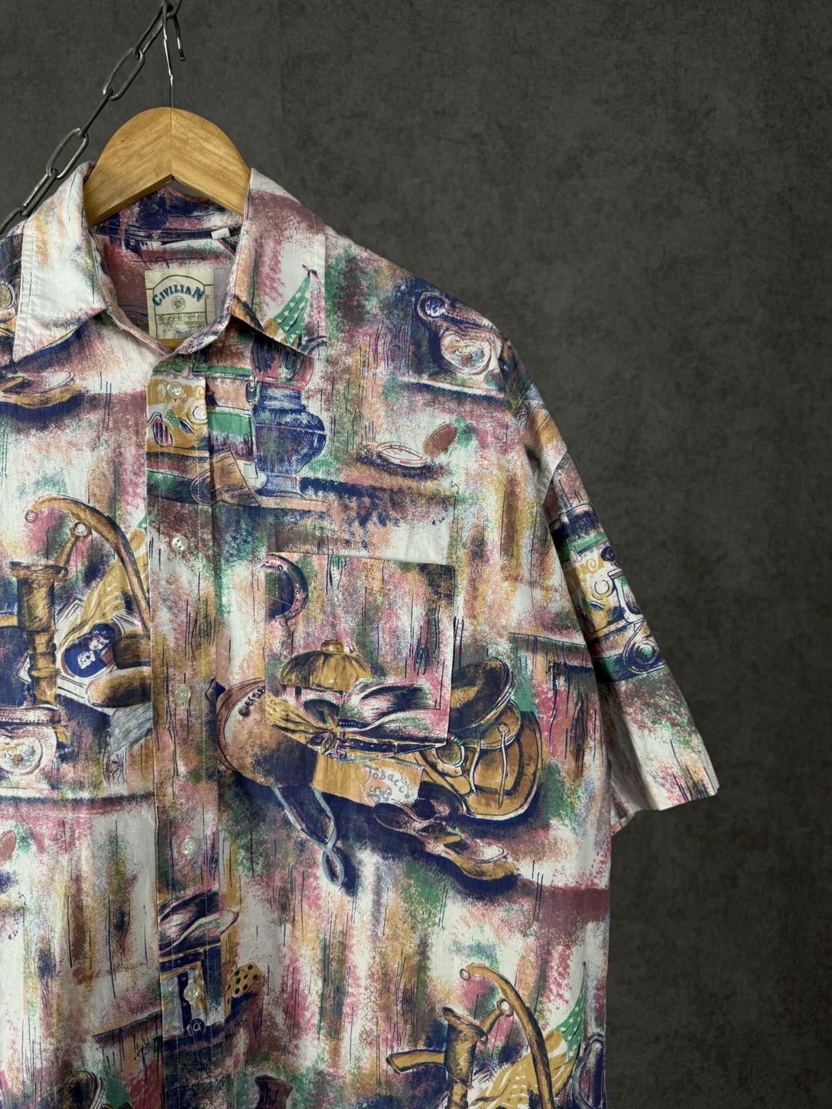 Vintage Art crazy hawaiian vintage shirt Size US XXL / EU 58 / 5 - 2 Thumbnail