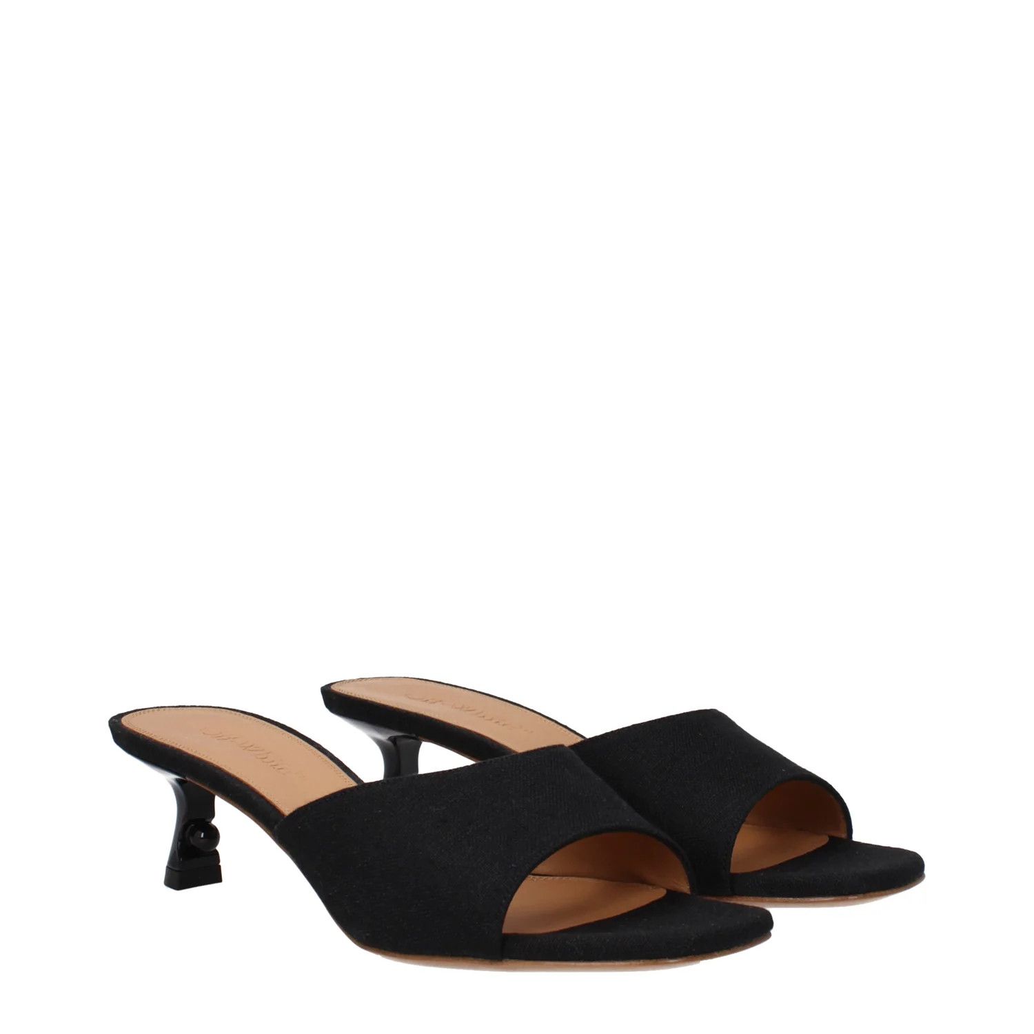 Off-White ob1o1e1124 Linen Sandals in Black Size US 6 / IT 36 - 2 Thumbnail