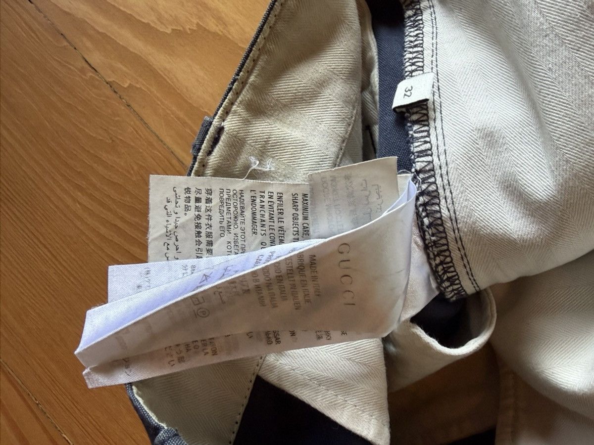 Gucci Gucci navy blue khaki trouser with bug embroidery Size US 32 / EU 48 - 5 Thumbnail