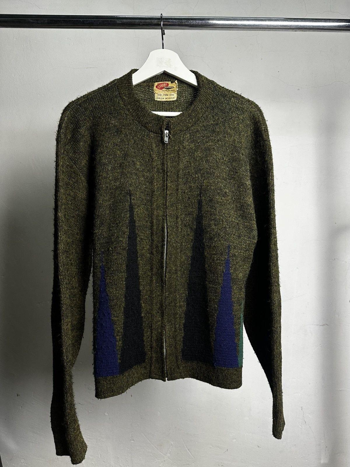 Vintage 60’s Rugby Sportware Knitwear Cardigan Size US M / EU 48-50 / 2 - 1 Thumbnail