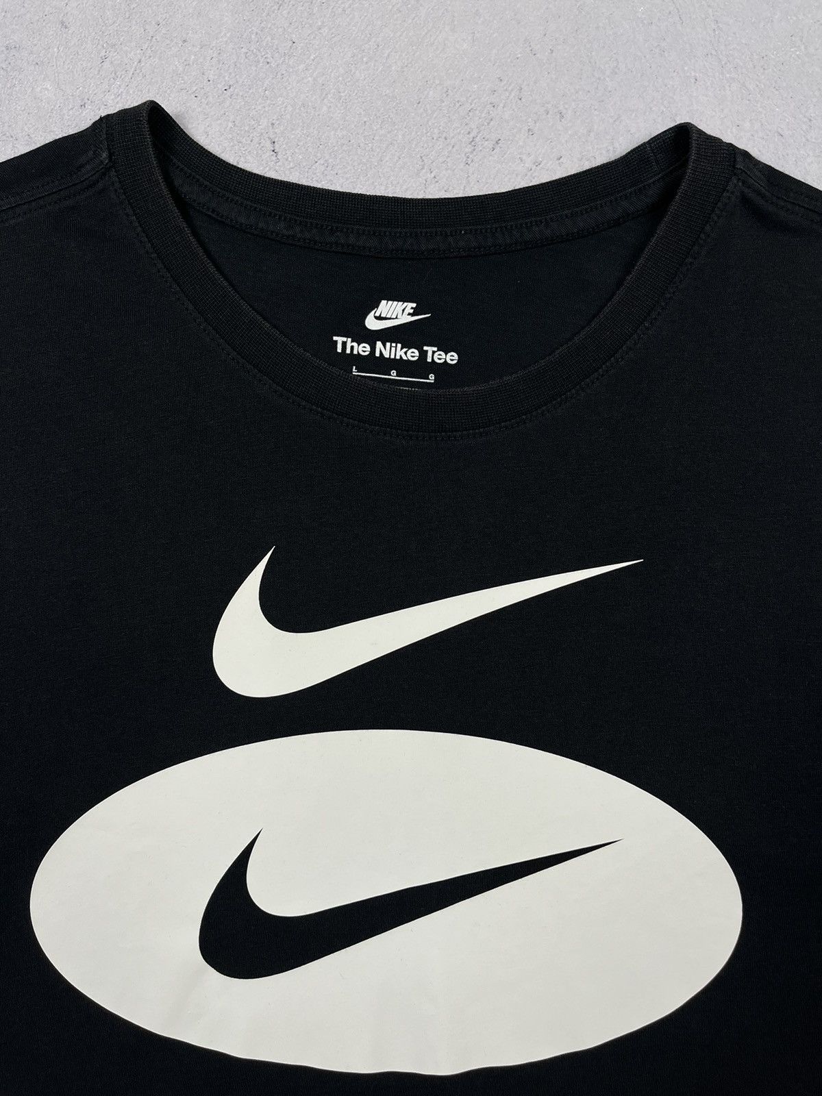Nike Nike double swoosh drill y2k big logo tee Size US L / EU 52-54 / 3 - 6 Thumbnail