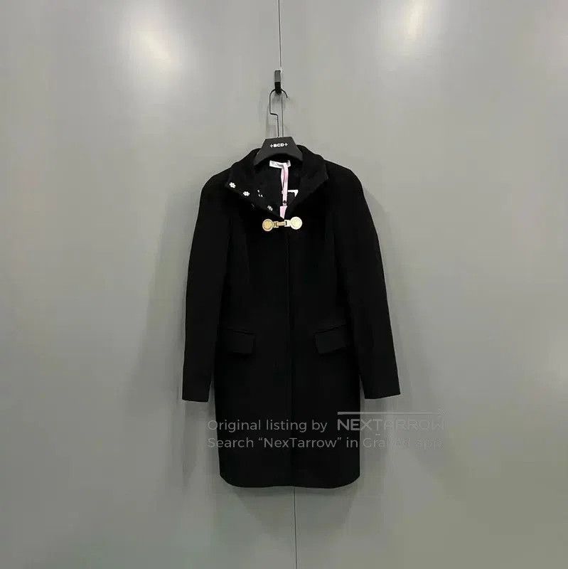 Versace Versace Women's Black Cotton Mid-Length Coat . Size XXS / US 00 / IT 34 - 1 Thumbnail
