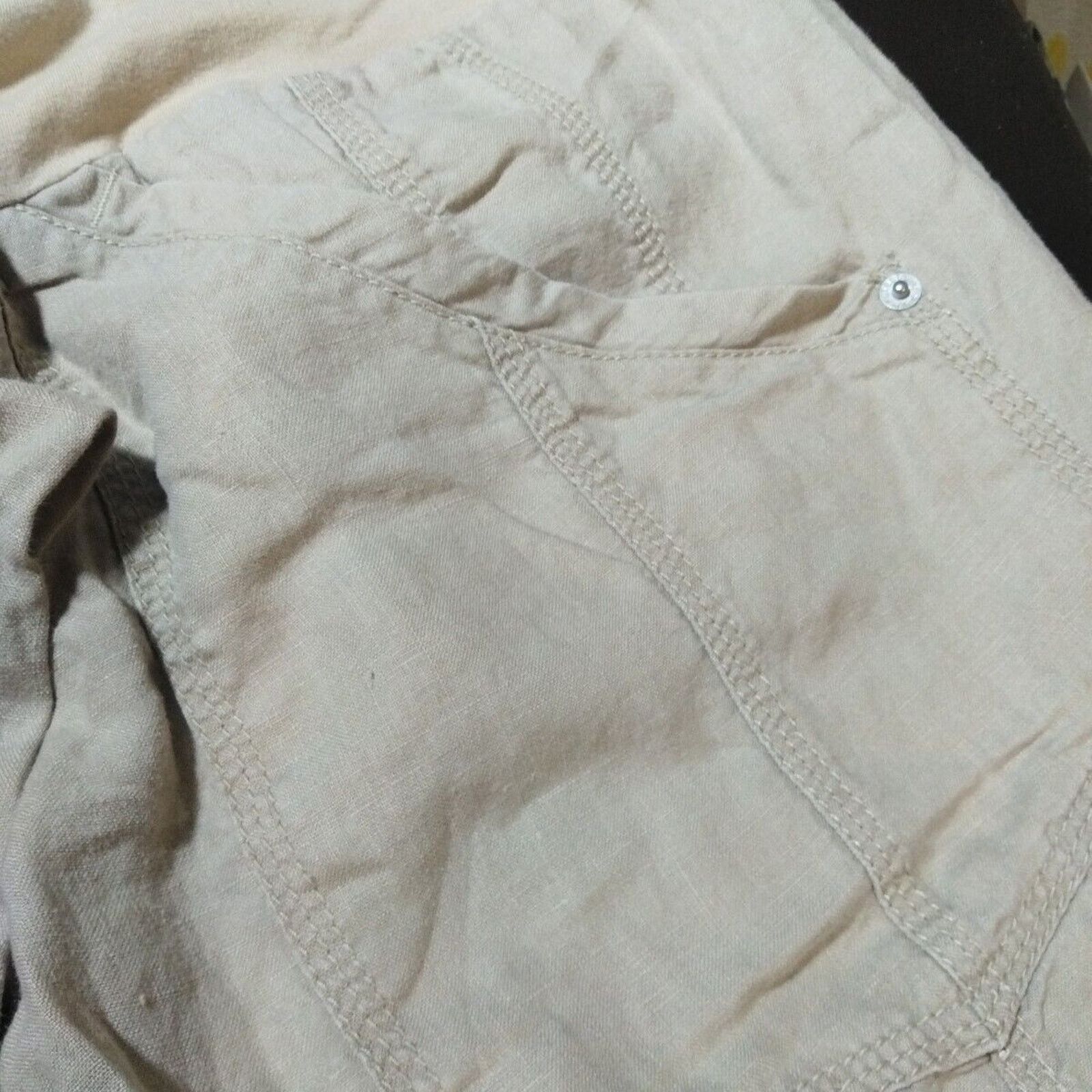 Other Motherhood Maternity Women's Tan Pants Size Medium Linen Size 28" / US 6 / IT 42 - 6 Thumbnail
