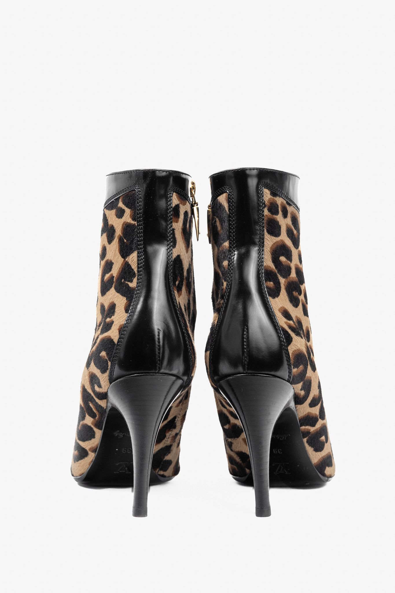 Louis Vuitton Louis Vuitton Wild Leopard Calf-Hair & Leather Ankle Boots Size US 8.5 / IT 38.5 - 3 Thumbnail