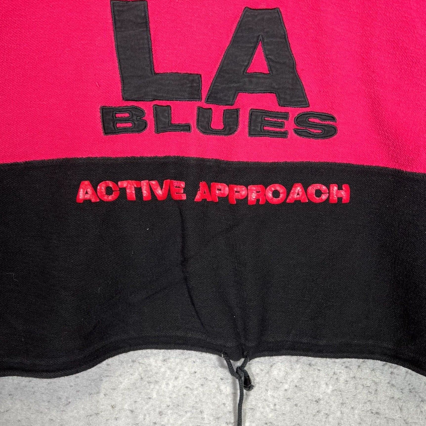 Vintage VINTAGE A1 90s LA Blues 1/4 Zip Sweatshirt Womens 22/24W Black Pink Activewear Shirt Size 4XL / US 24-26 - 4 Thumbnail