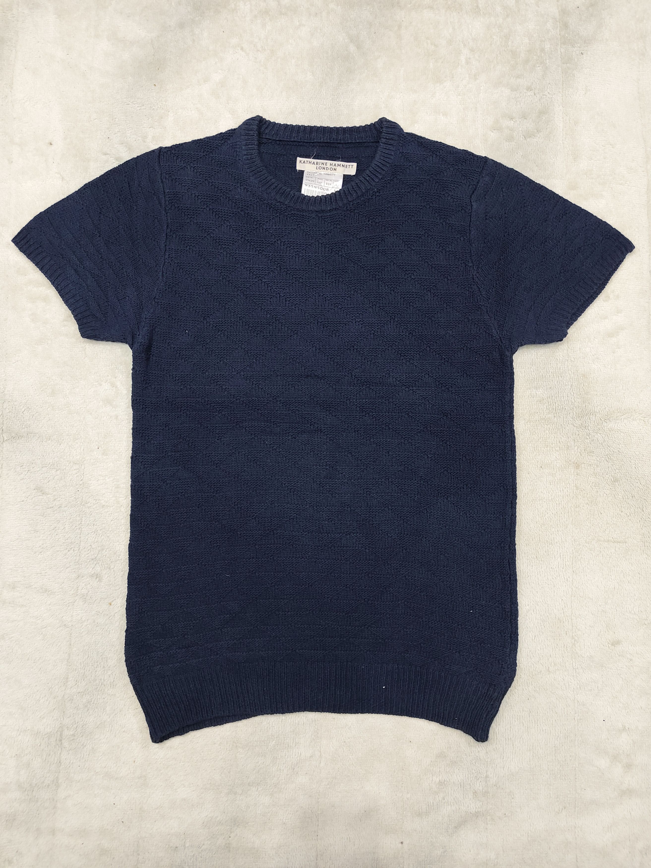 Katharine Hamnett London NEED GONE💥Vtg Katherine Hamnett Knitted Short Sleeve Size L / US 10 / IT 46 - 4 Thumbnail