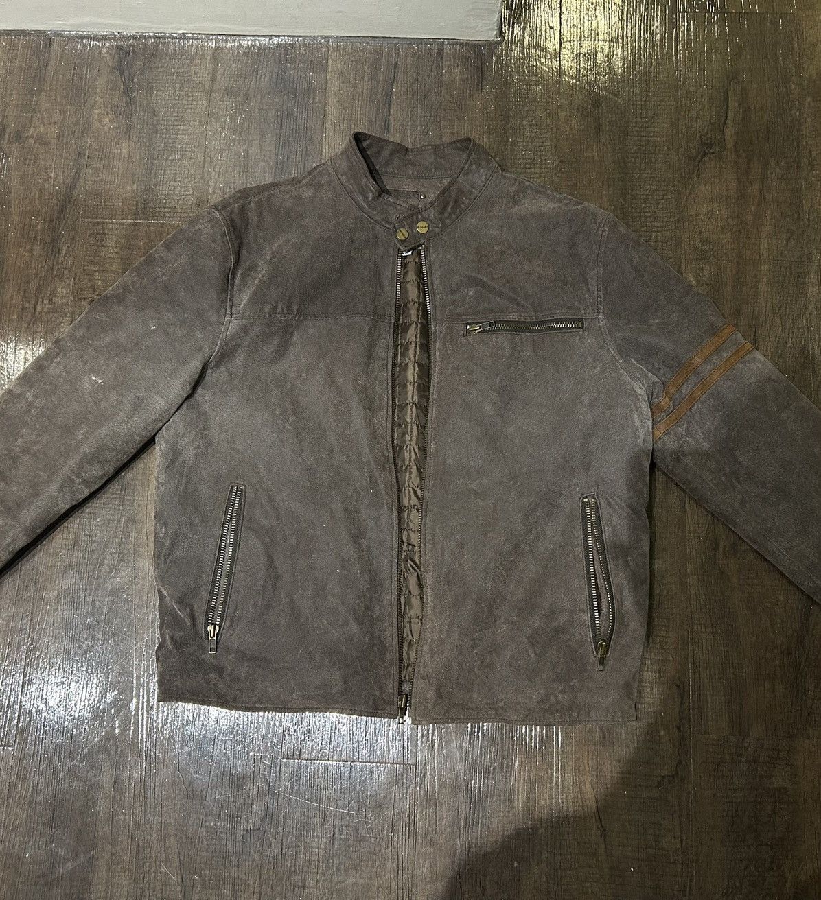 Wilsons Leather Brown Suede Leather Bomber Size US L / EU 52-54 / 3 - 3 Thumbnail