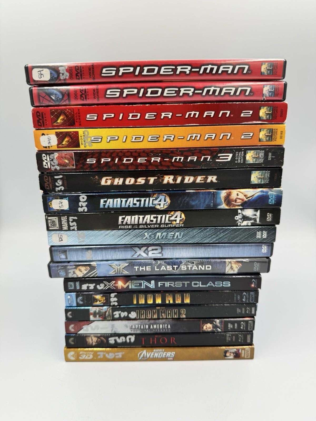Designer Marvel DVD Blu-ray Lot 15 Movies Spider-Man X-Men Iron Man Size ONE SIZE - 1 Thumbnail