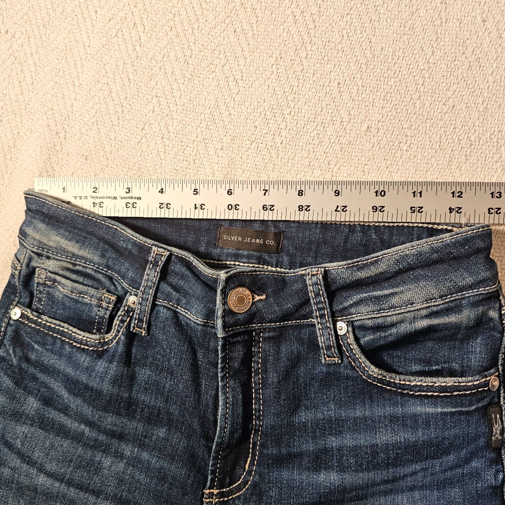 Silver Jeans Co. Silver Jeans Suki Skinny Crop Jeans Women's Size 28 Mid Rise Dark Wash Denim Blue Size 28" / US 6 / IT 42 - 6 Thumbnail