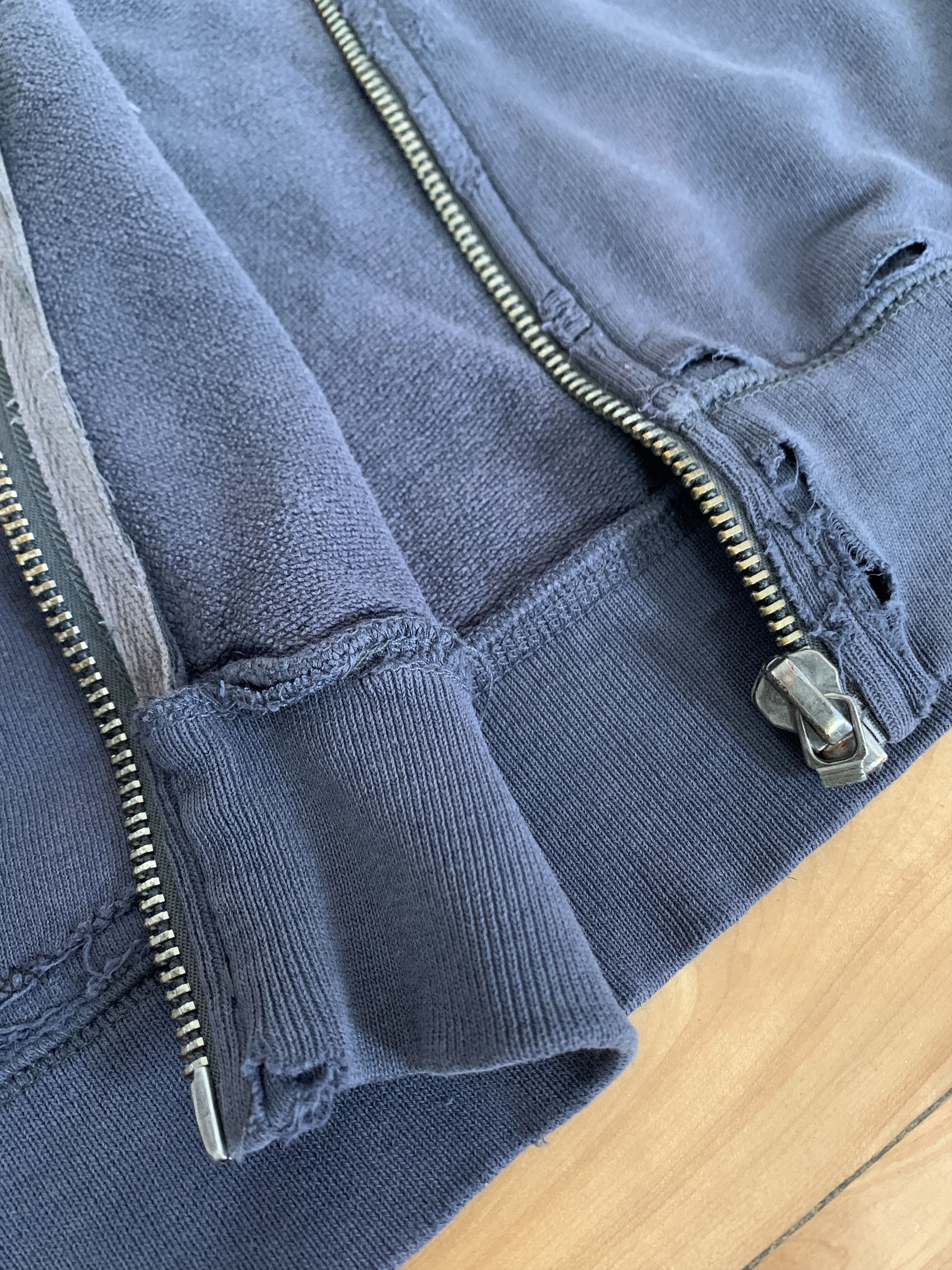 Vintage Distressed Zip Hoodie Size US S / EU 44-46 / 1 - 8 Thumbnail