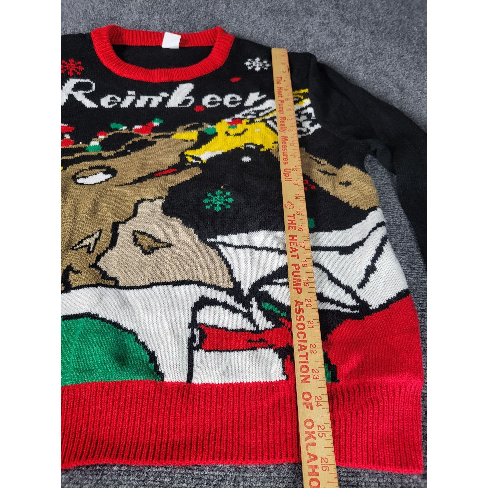 Holiday Brand Ugly Christmas Sweater Reinbeer Sweater Women Sz XL Multicol Size XL / US 12-14 / IT 48-50 - 4 Thumbnail