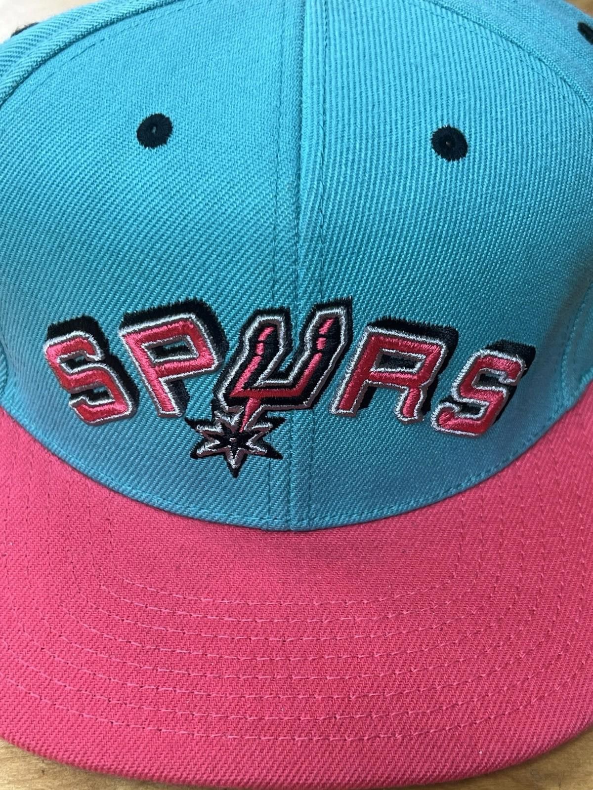 Mitchell & Ness Mitchell Ness San Antonio Spurs Teal Pink Snapback NBA Size ONE SIZE - 3 Thumbnail