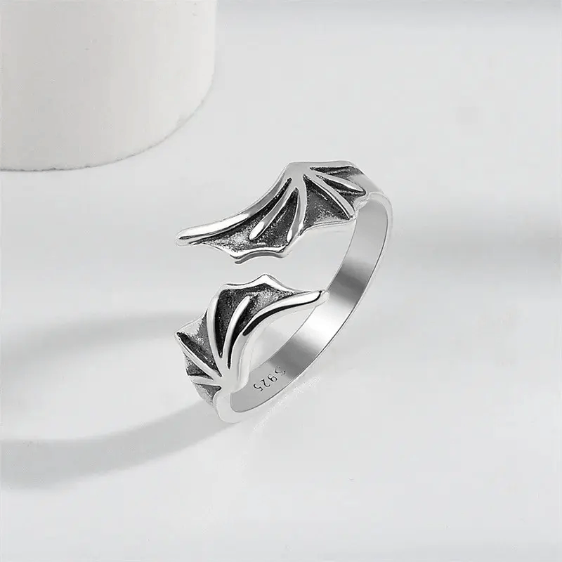 Jewelry Punk Gothic Streetwear Bat Ring Size ONE SIZE - 2 Thumbnail