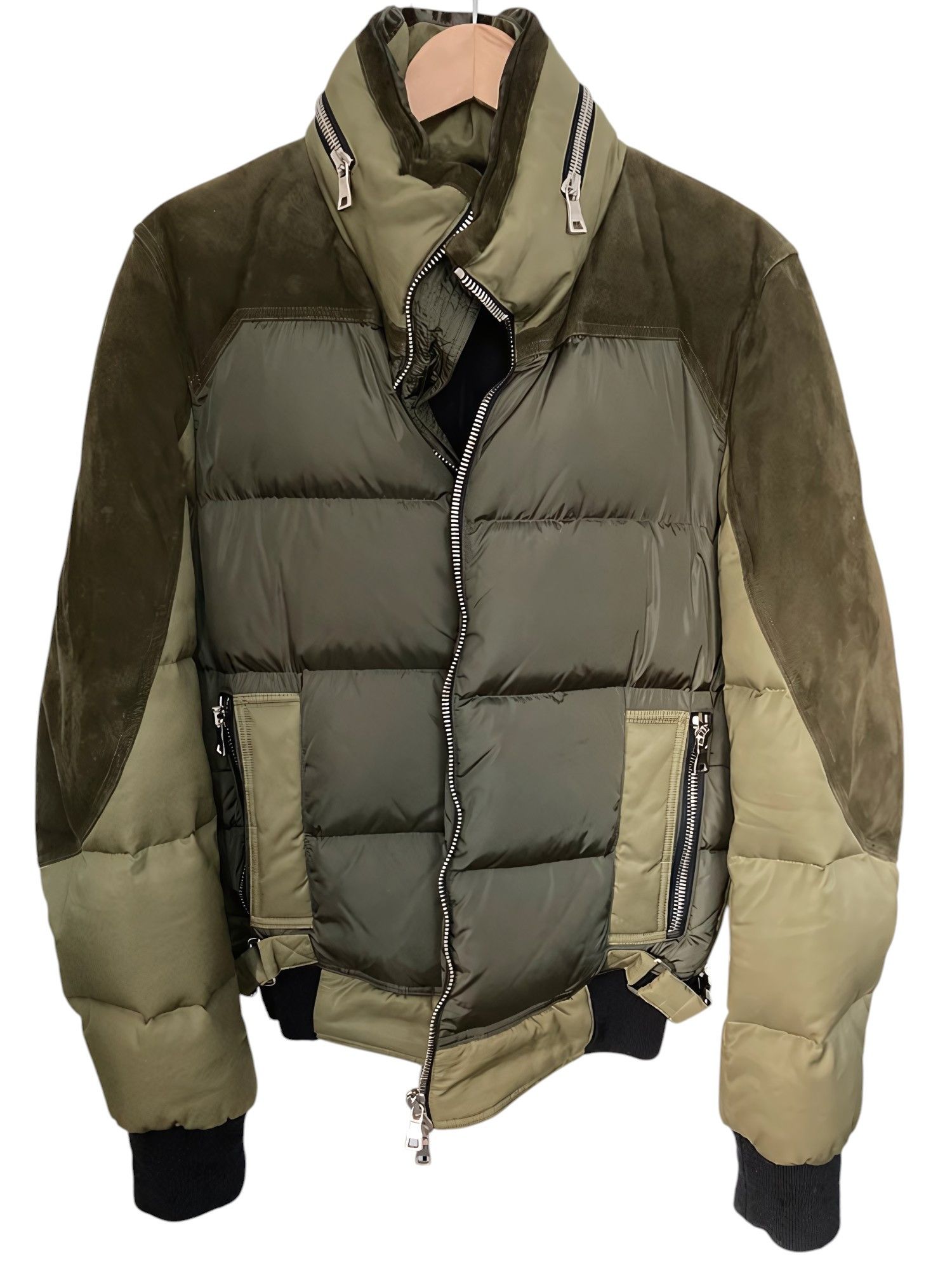 Balmain SUEDE GOOSE DOWN PUFFER JACKET Size US M / EU 48-50 / 2 - 3 Thumbnail