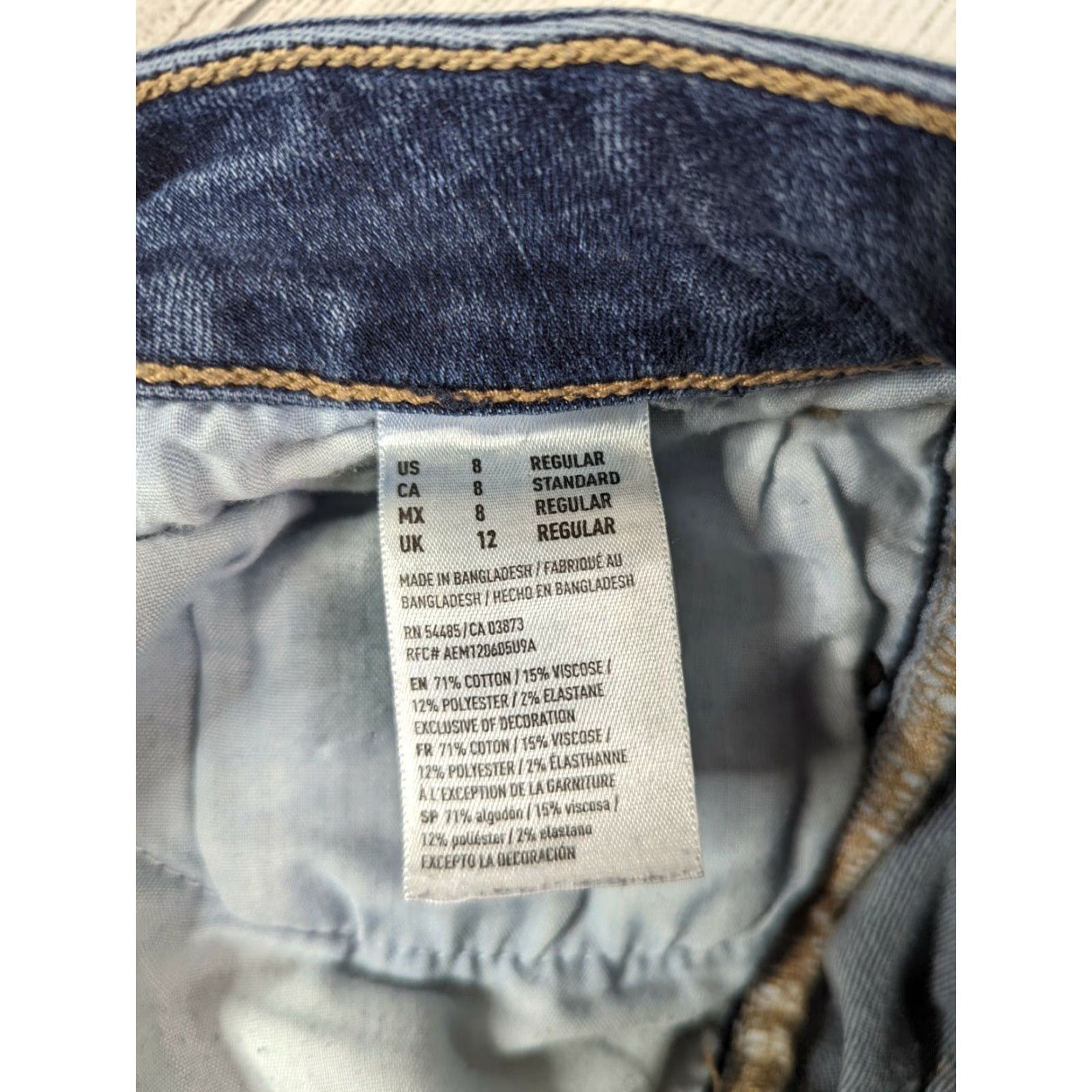 American Eagle Outfitters VINTAGE American Eagle Outfitters Jeans Women's Size 8 Blue Super Stretch Skinny Reg M5J 5-Pocket Design Size 30" / US 8 / IT 44 - 4 Thumbnail