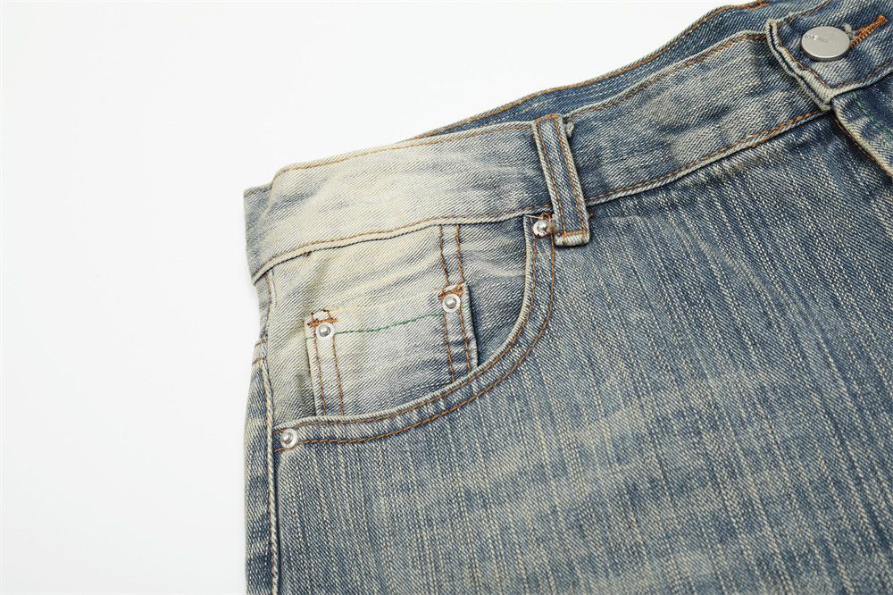 Vintage Men's street loose casual distressed washed denim shorts Size US 32 / EU 48 - 5 Thumbnail