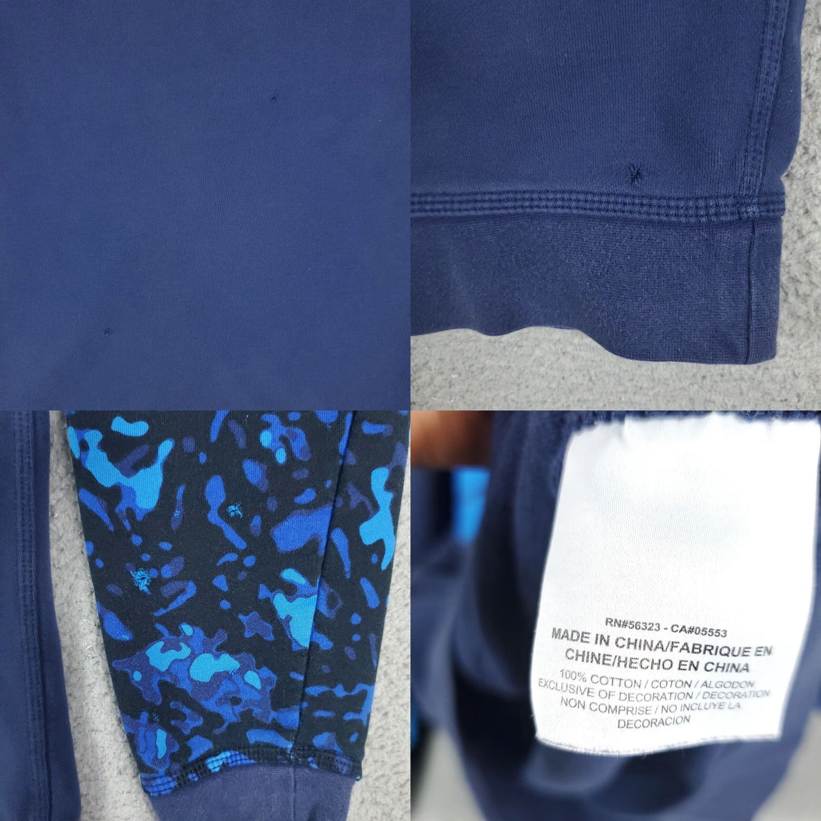 Nike Nike Camouflage Pullover Sweater Sweatshirt Blue XL Mens Size US XL / EU 56 / 4 - 8 Thumbnail