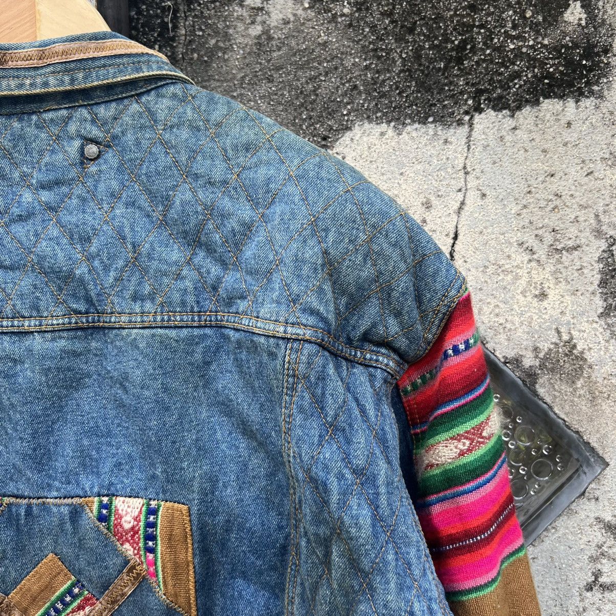 Japanese Brand “RARE” PATCHWORK HEAVY DENIM JACKET Size US XL / EU 56 / 4 - 11 Thumbnail