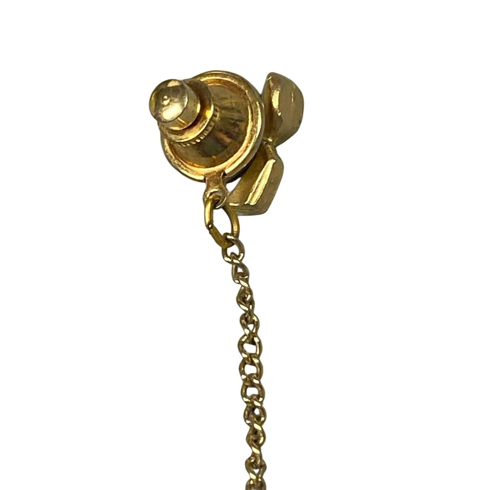 Other Vintage Gold Tone Golf Ball & Club Tie Tack With Chain & Bar Size ONE SIZE - 3 Thumbnail