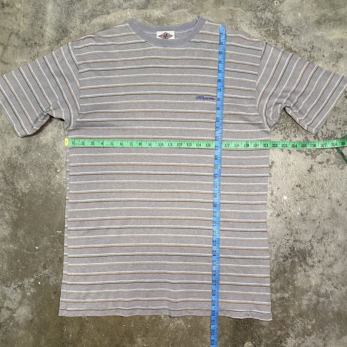 Vintage Vintage 90’s Bear Surfing Spellout Stripes T Shirt Size US L / EU 52-54 / 3 - 14 Thumbnail